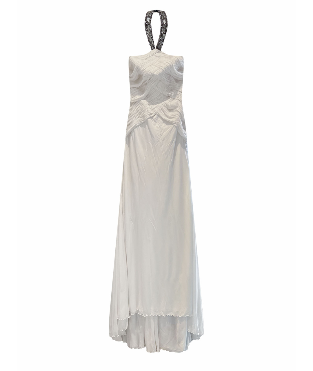 ROBERTO CAVALLI Белое вискозное вечернее платье, фото 1