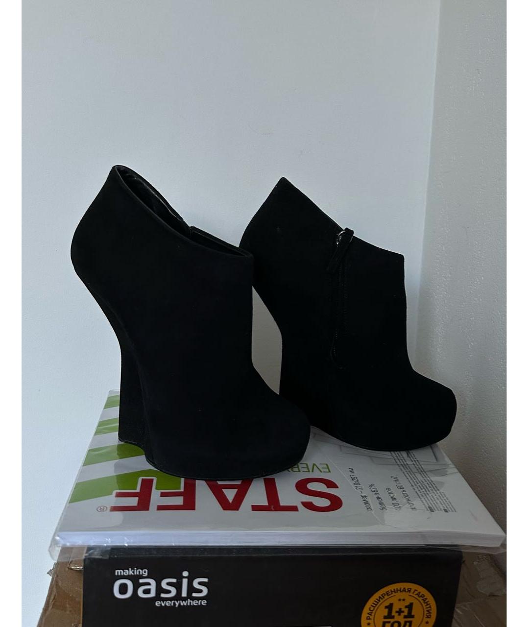 GIUSEPPE ZANOTTI DESIGN Черные замшевые ботильоны, фото 2