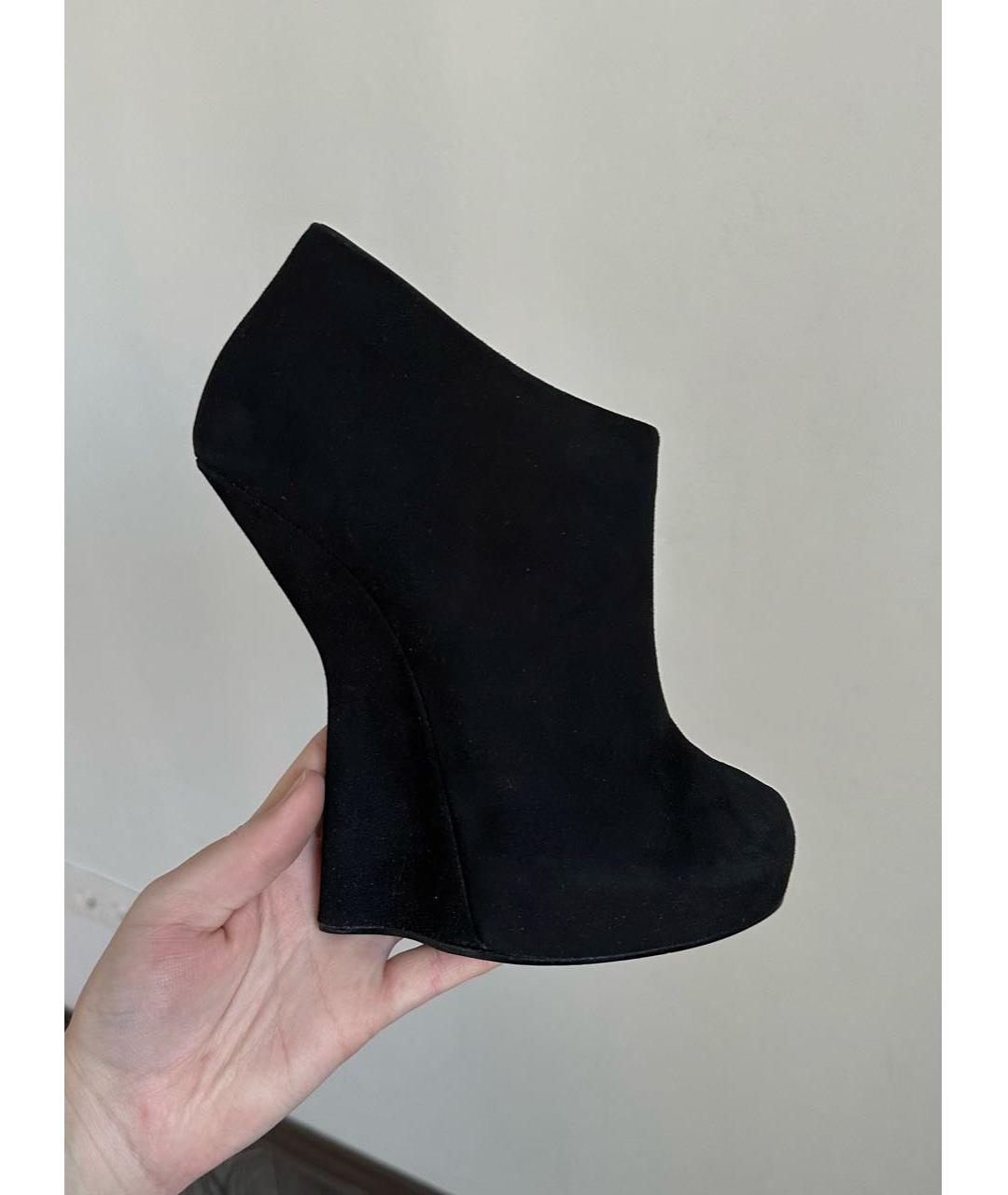 GIUSEPPE ZANOTTI DESIGN Черные замшевые ботильоны, фото 6
