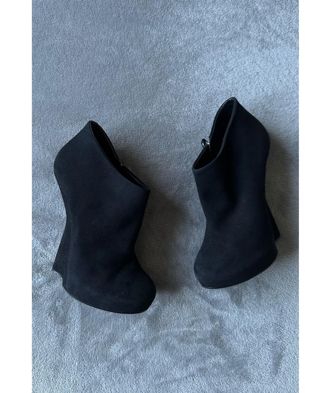 GIUSEPPE ZANOTTI DESIGN Черные замшевые ботильоны, фото 4