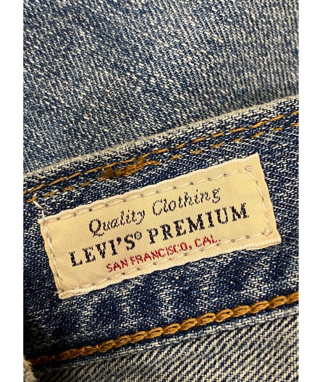 LEVI'S Голубые хлопко-льняные прямые джинсы, фото 7