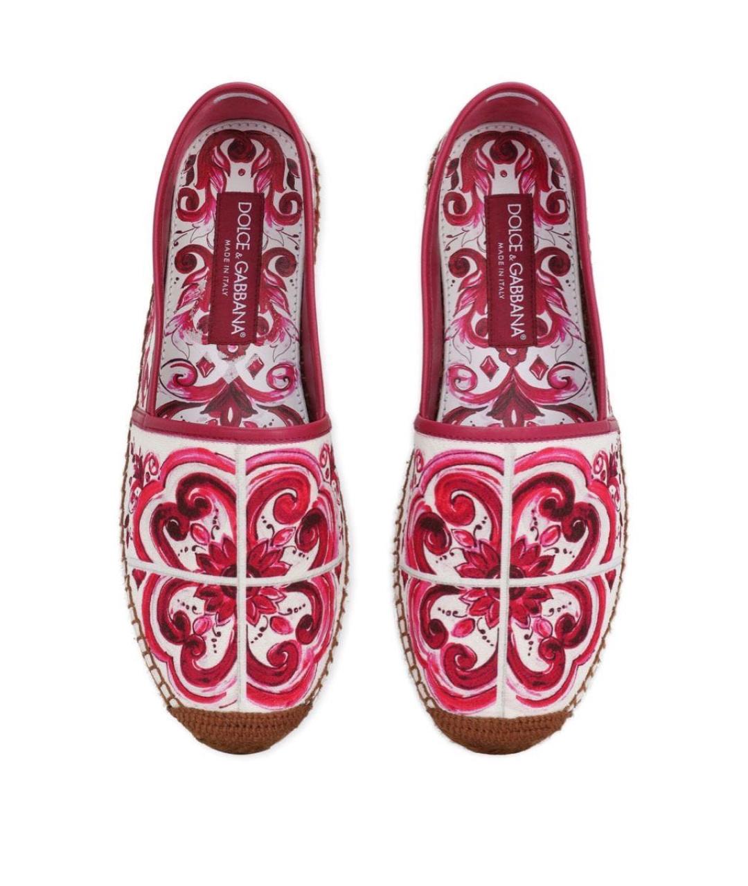 DOLCE&GABBANA Розовые кожаные эспадрильи, фото 2