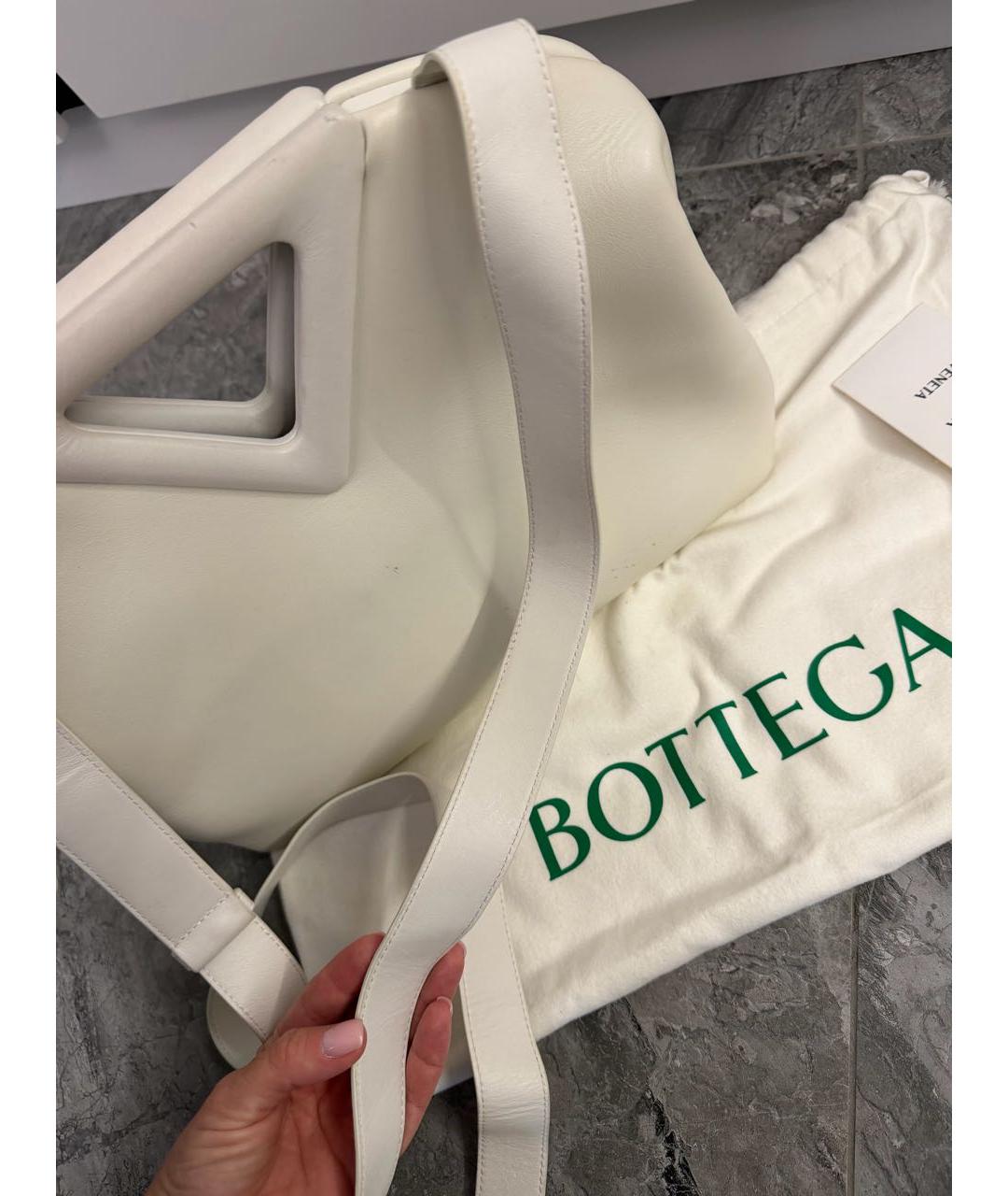 BOTTEGA VENETA Бежевая кожаная сумка с короткими ручками, фото 3