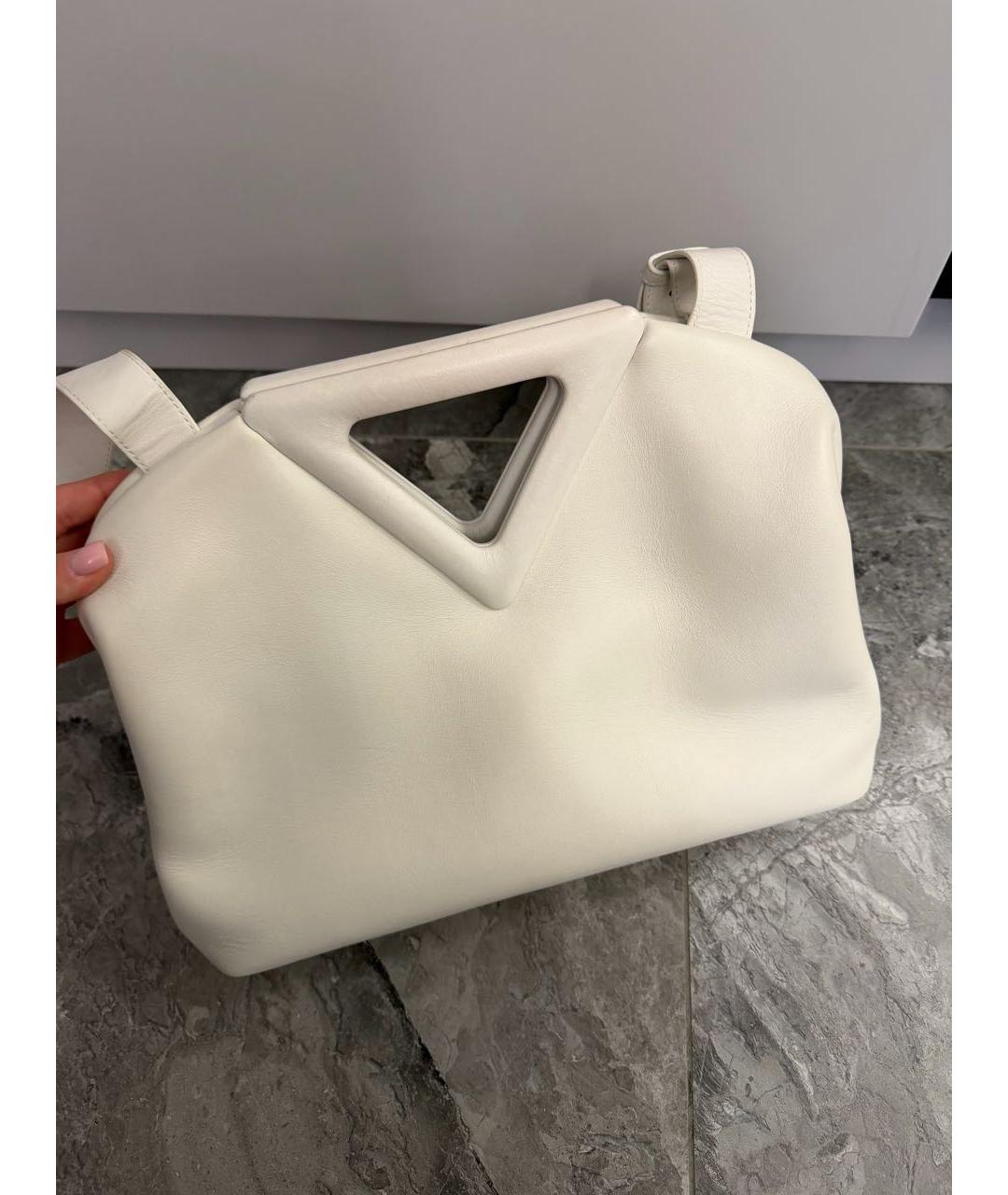 BOTTEGA VENETA Бежевая кожаная сумка с короткими ручками, фото 8