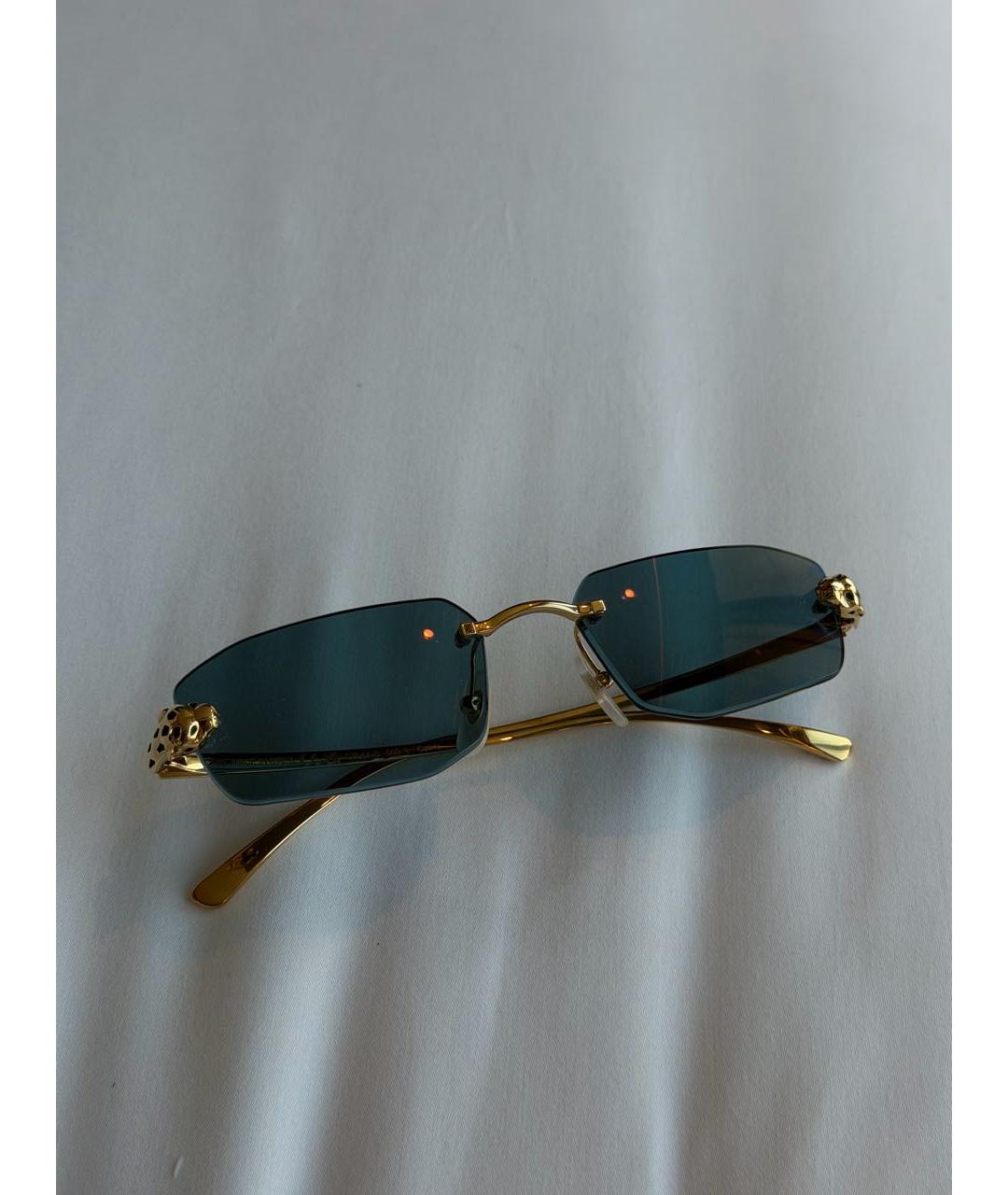 CARTIER Золотые металлические солнцезащитные очки, фото 2