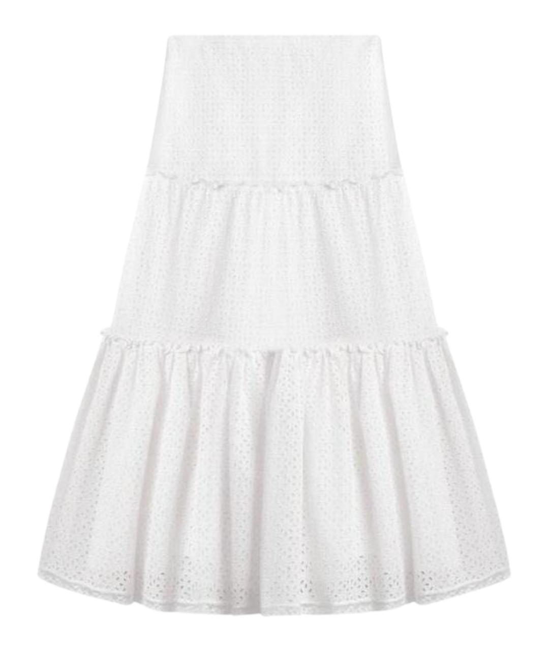 POLO RALPH LAUREN Белая хлопковая юбка макси, фото 1