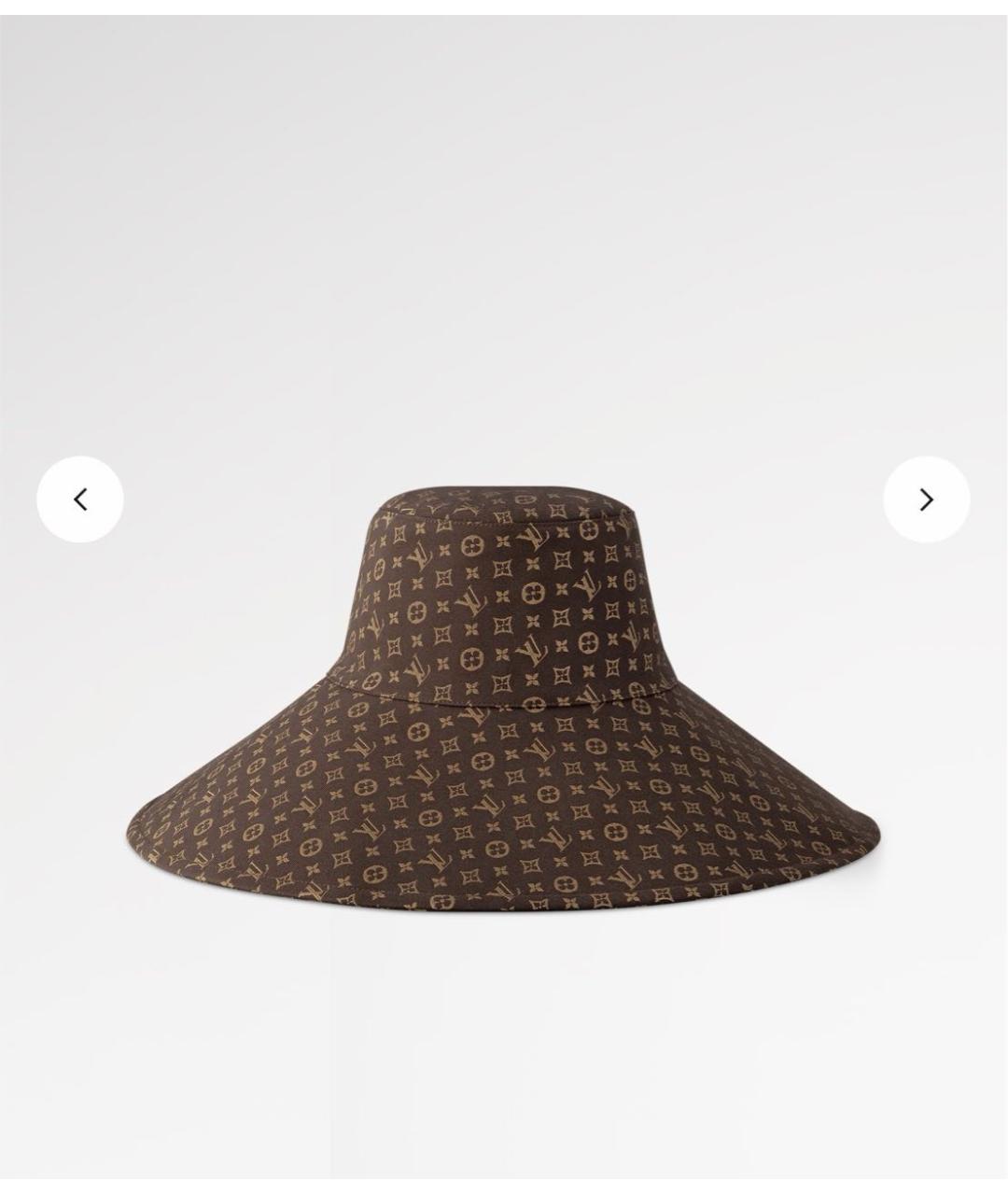 LOUIS VUITTON Коричневая хлопковая шляпа, фото 1