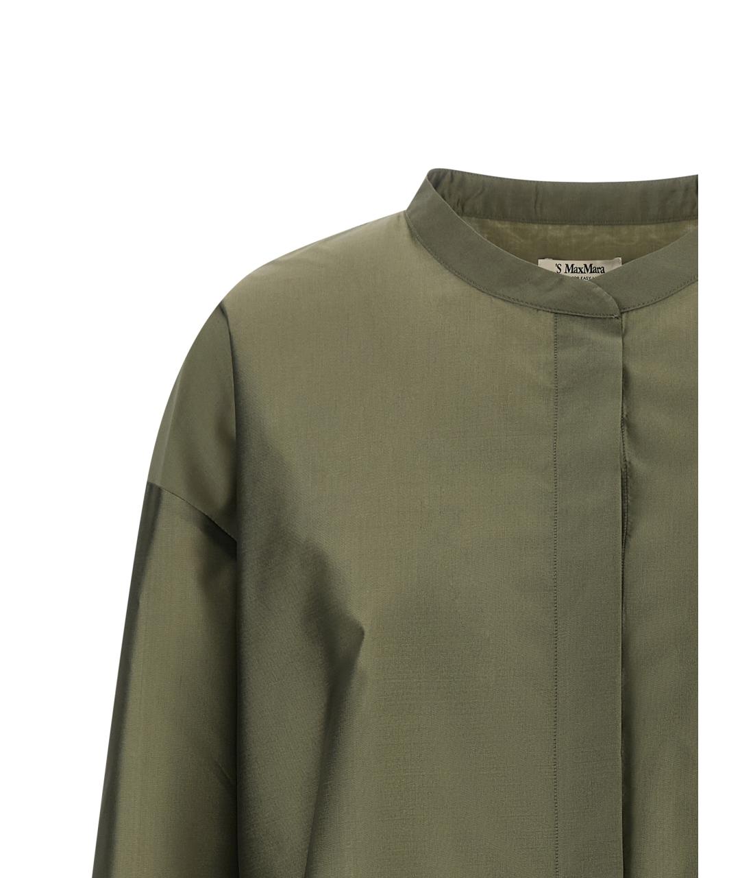 'S MAX MARA Зеленая полиэстеровая блузы, фото 3