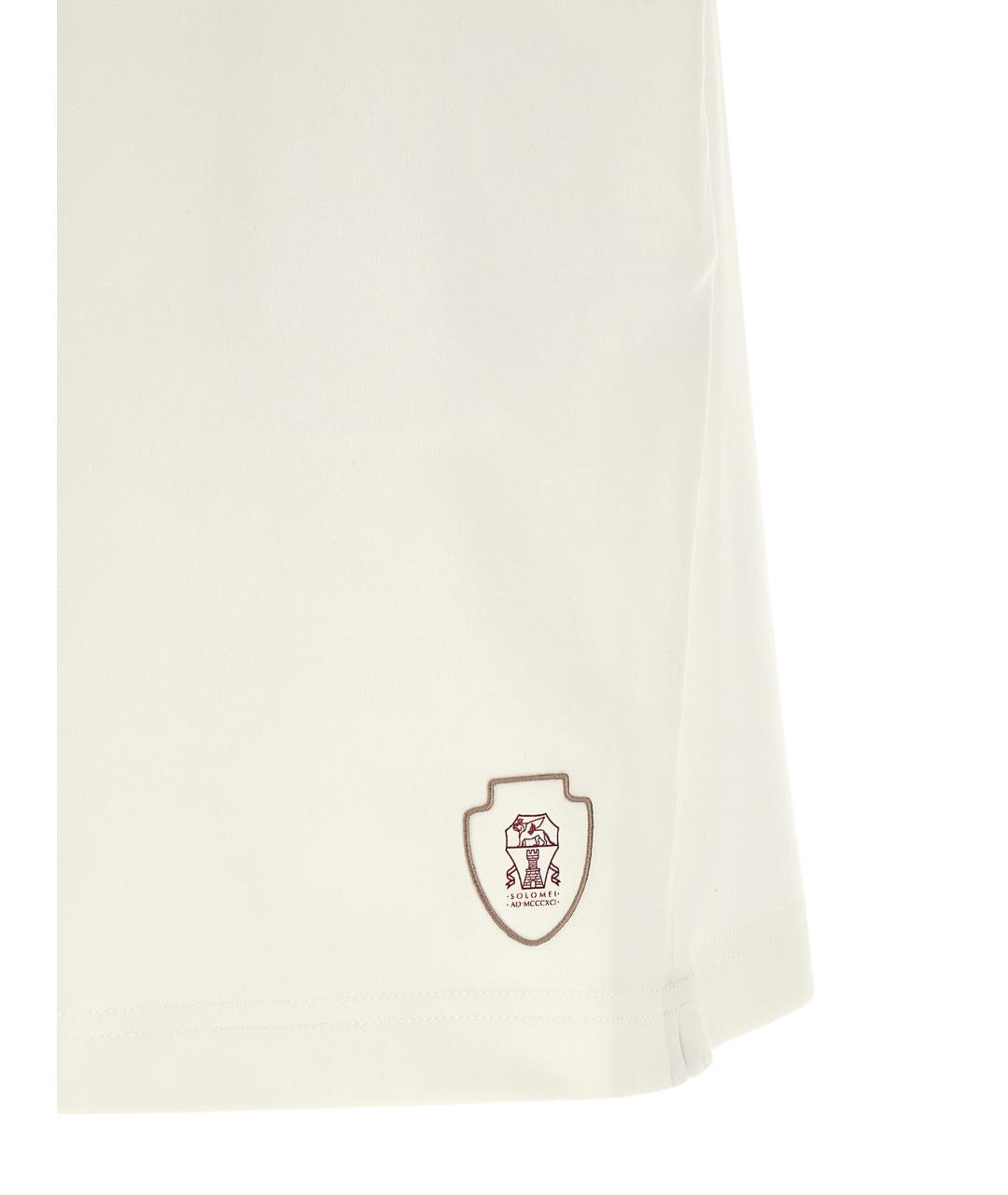BRUNELLO CUCINELLI Белые хлопковые шорты, фото 5
