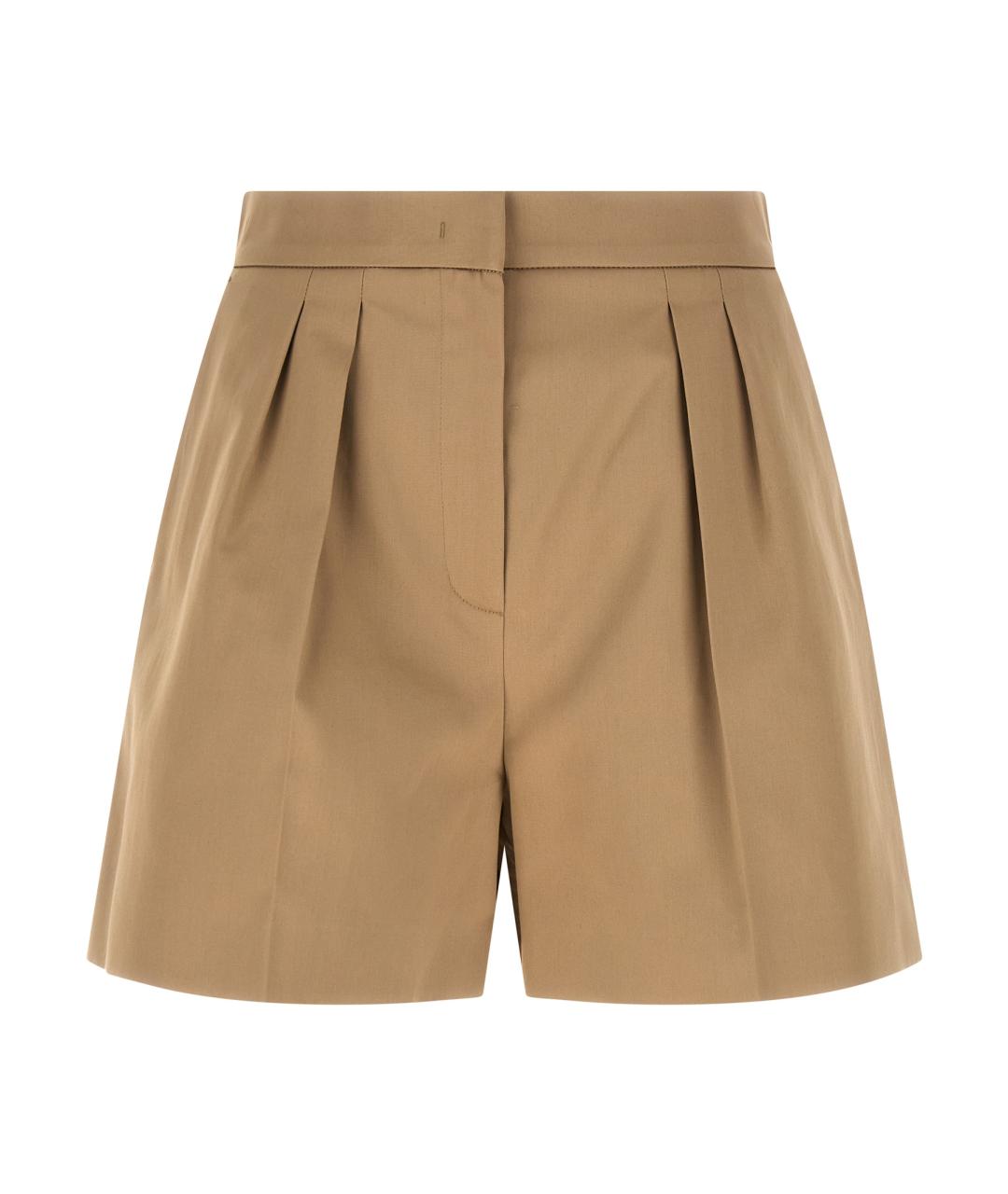 MAX MARA Бежевые хлопковые шорты, фото 1