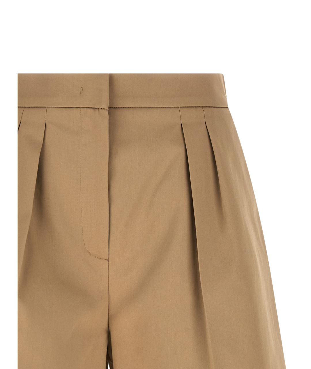 MAX MARA Бежевые хлопковые шорты, фото 3