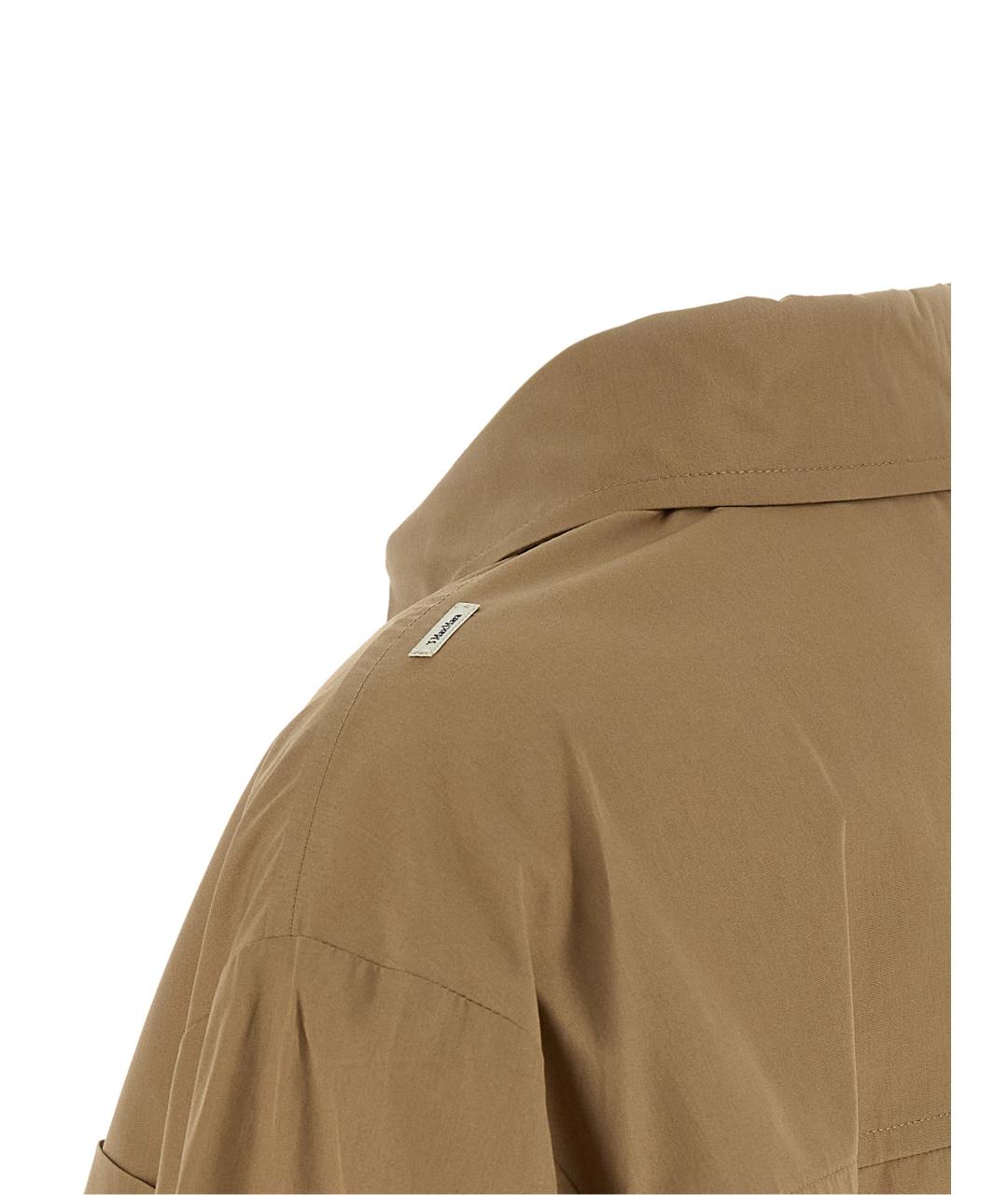 'S MAX MARA Бежевая хлопковая рубашка, фото 5