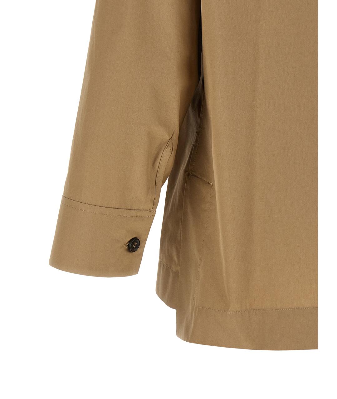 'S MAX MARA Бежевая хлопковая рубашка, фото 4