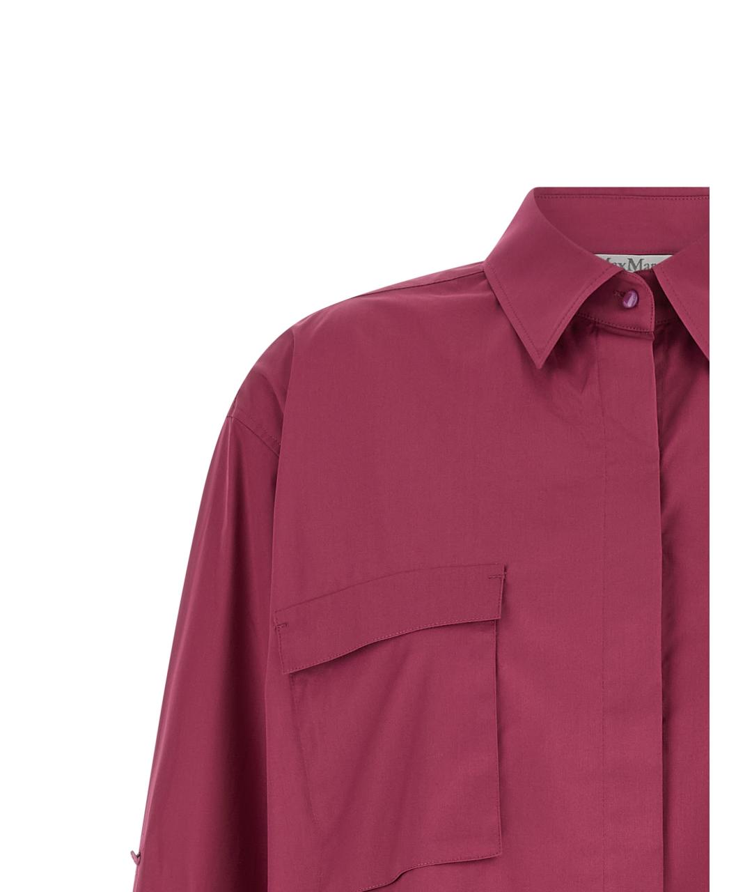 MAX MARA Фуксия хлопковая рубашка, фото 3