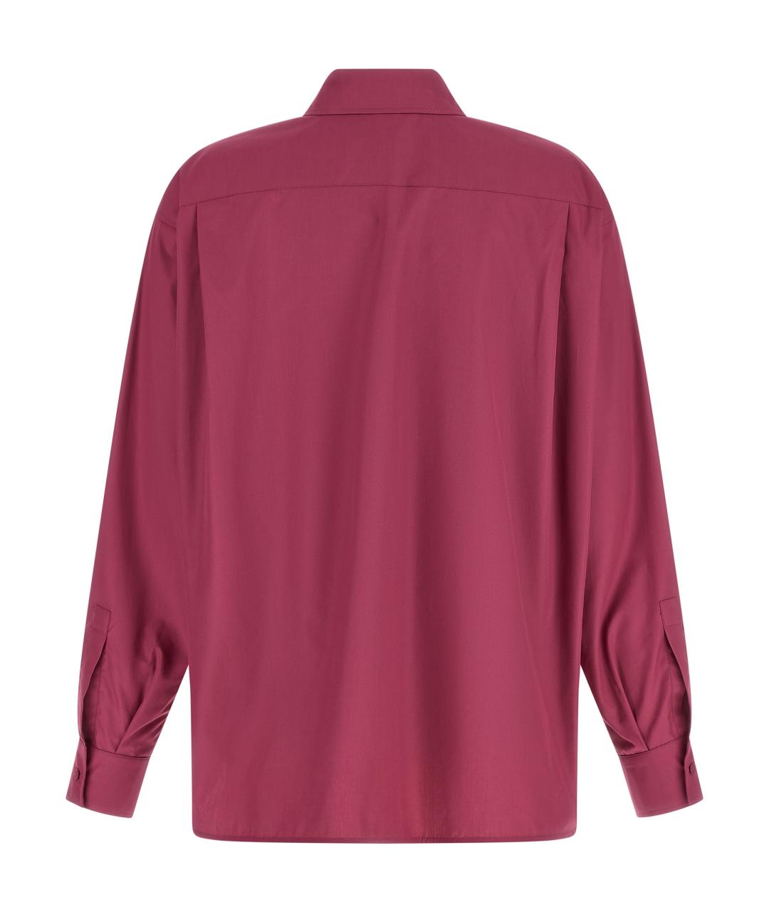 MAX MARA Фуксия хлопковая рубашка, фото 2