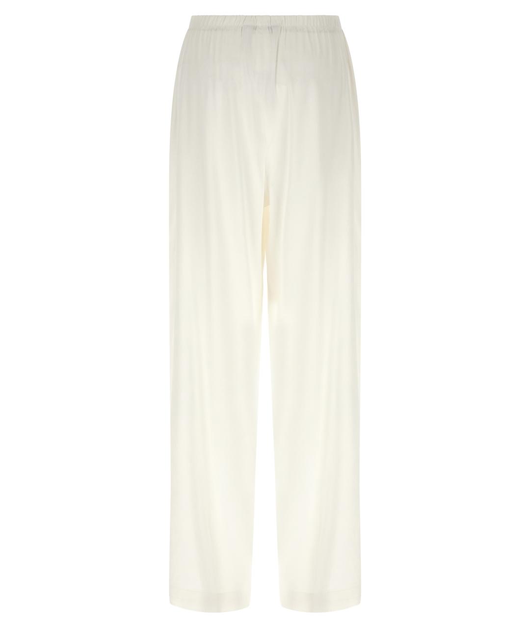 MAX MARA Белые льняные прямые брюки, фото 2