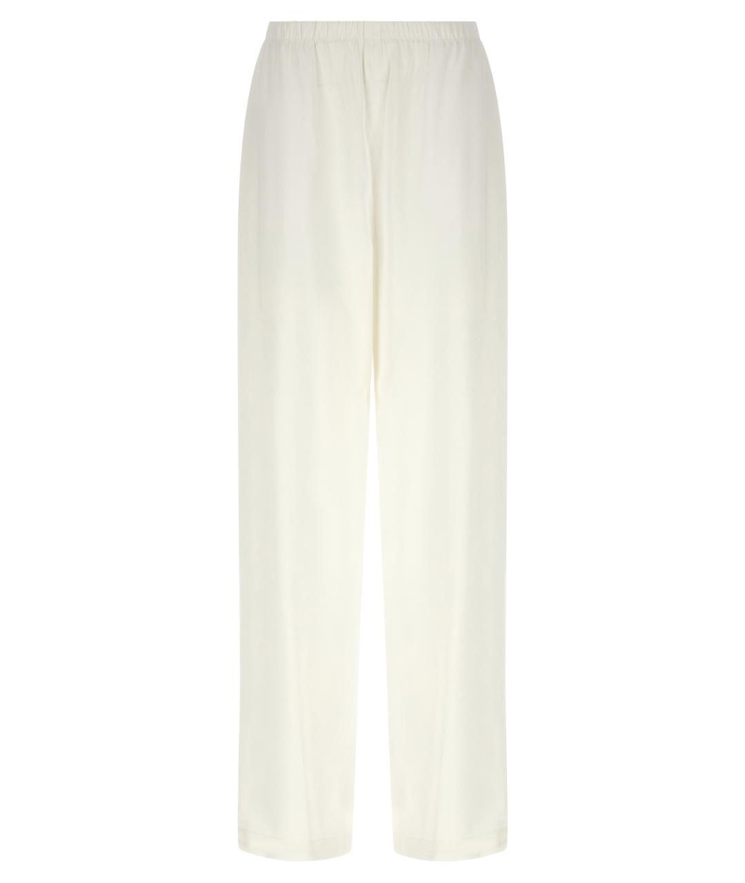 MAX MARA Белые льняные прямые брюки, фото 1