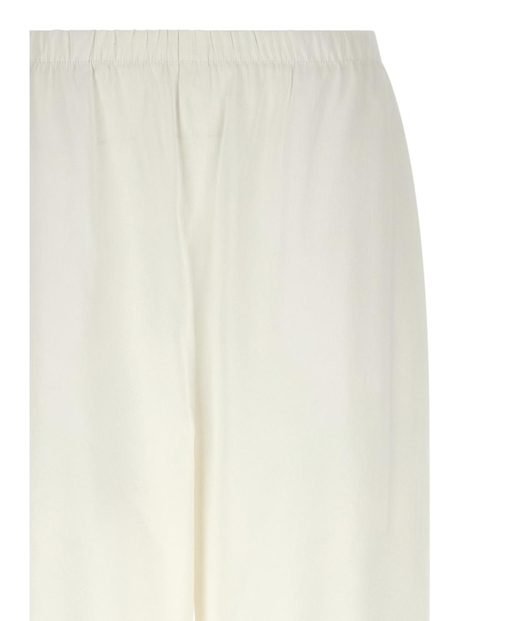 MAX MARA Белые льняные прямые брюки, фото 3