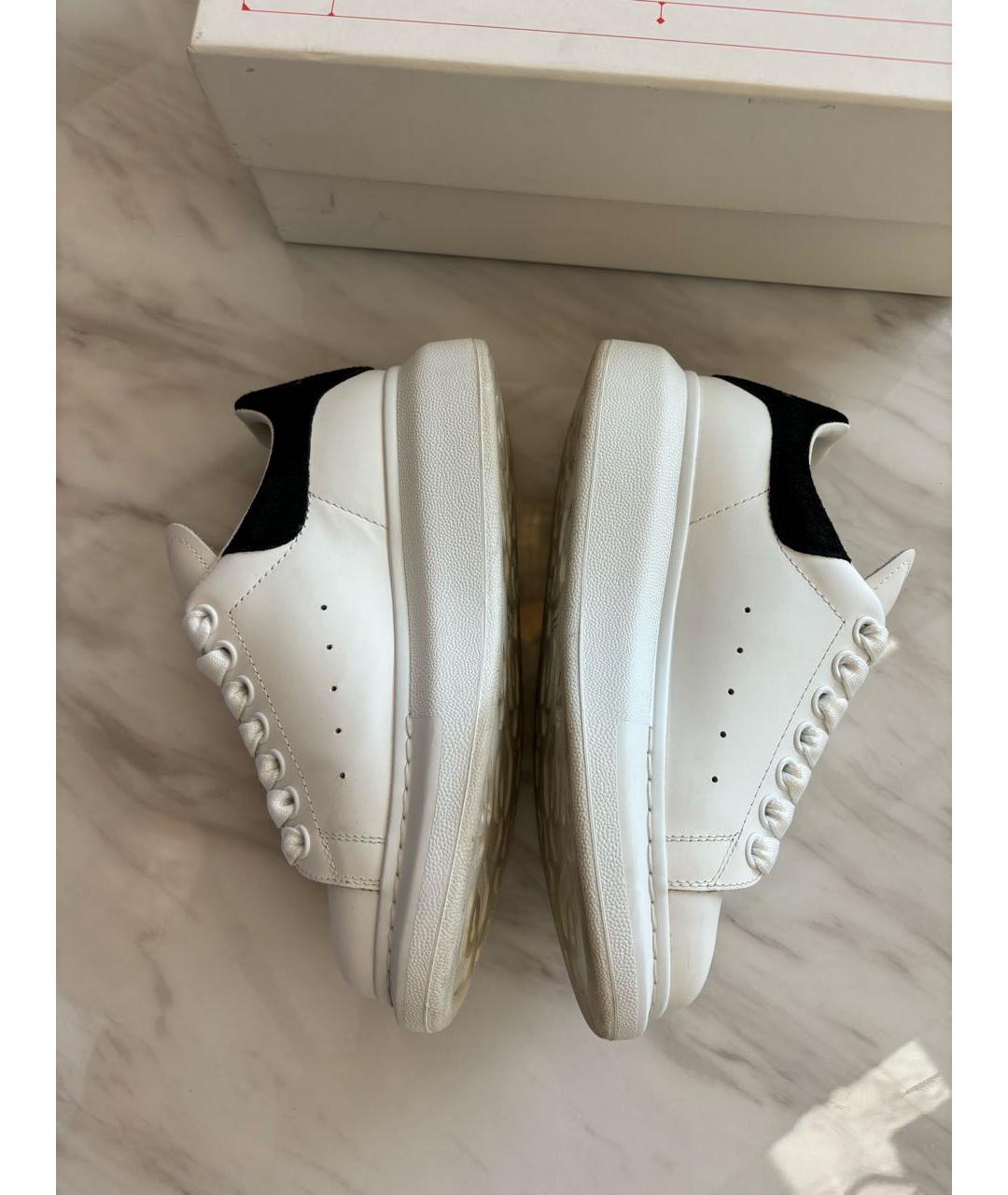 ALEXANDER MCQUEEN Белые кожаные кеды, фото 3