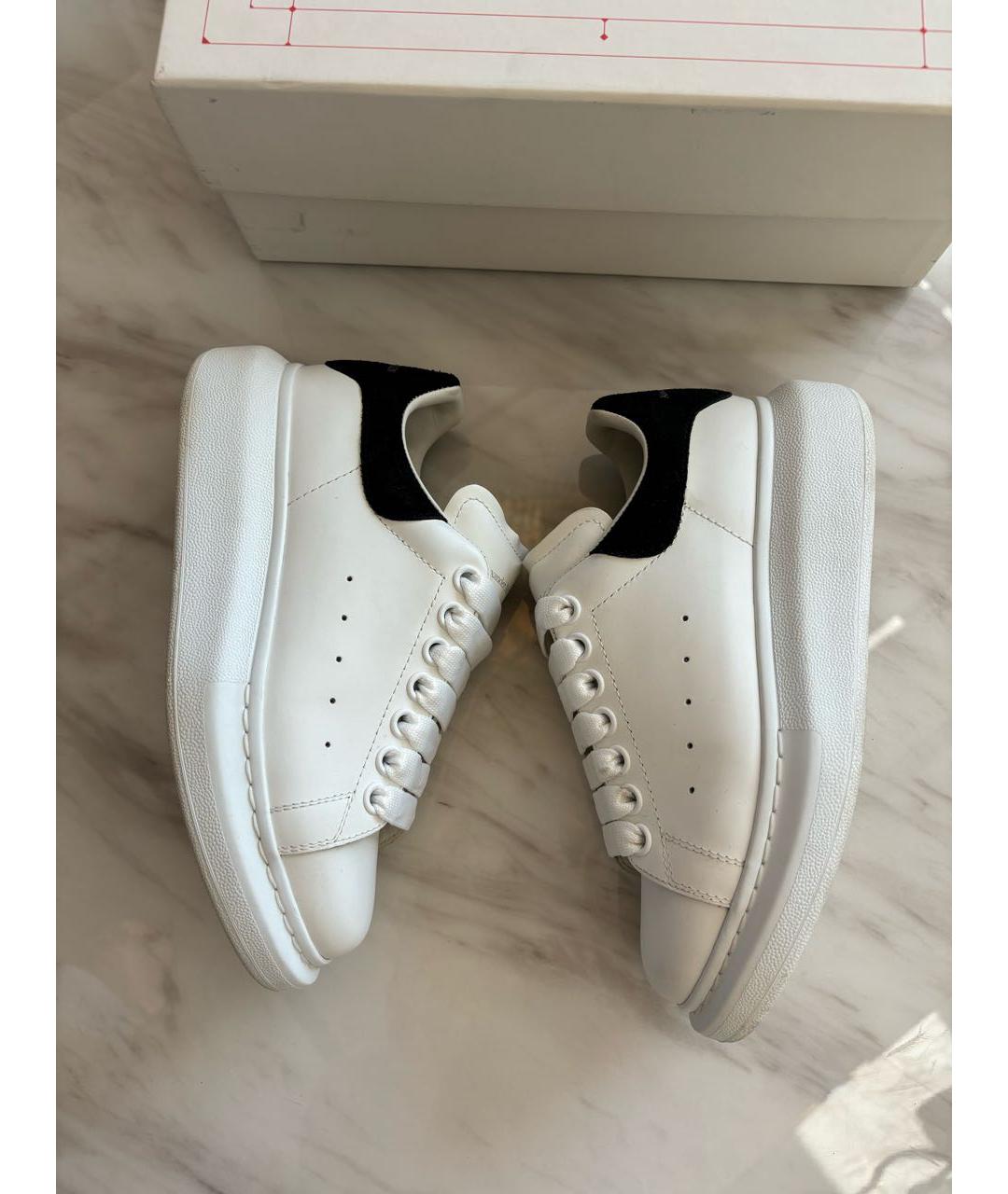 ALEXANDER MCQUEEN Белые кожаные кеды, фото 4