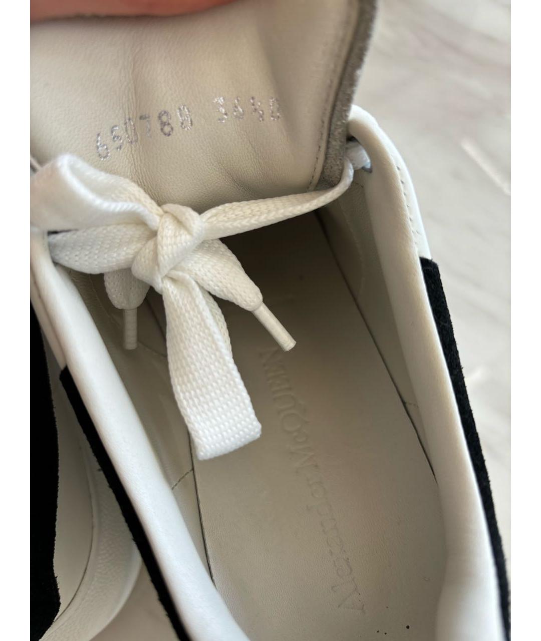 ALEXANDER MCQUEEN Белые кожаные кеды, фото 6