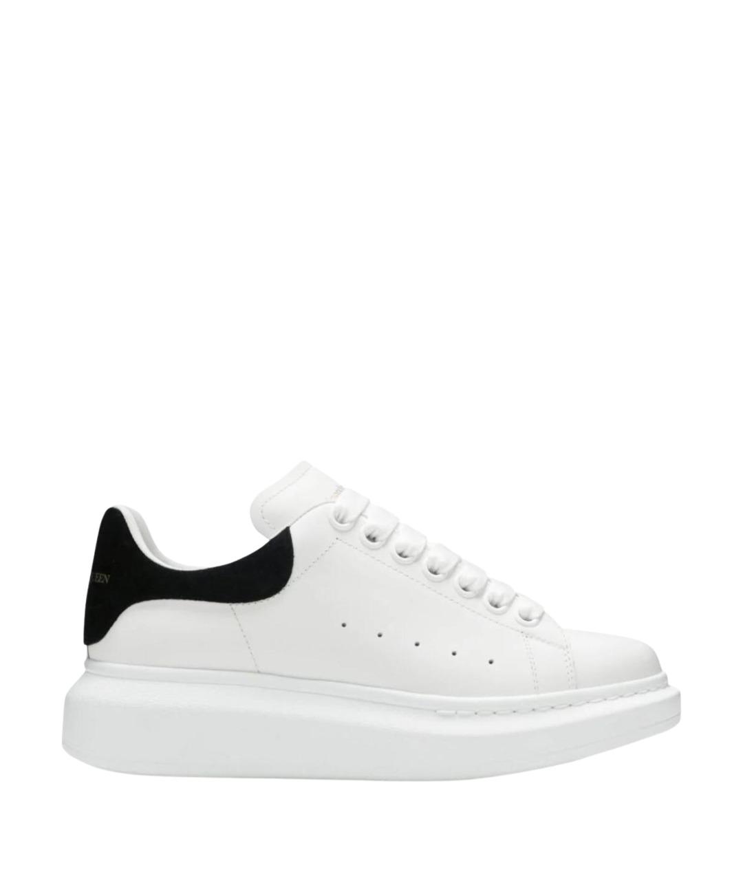 ALEXANDER MCQUEEN Белые кожаные кеды, фото 1