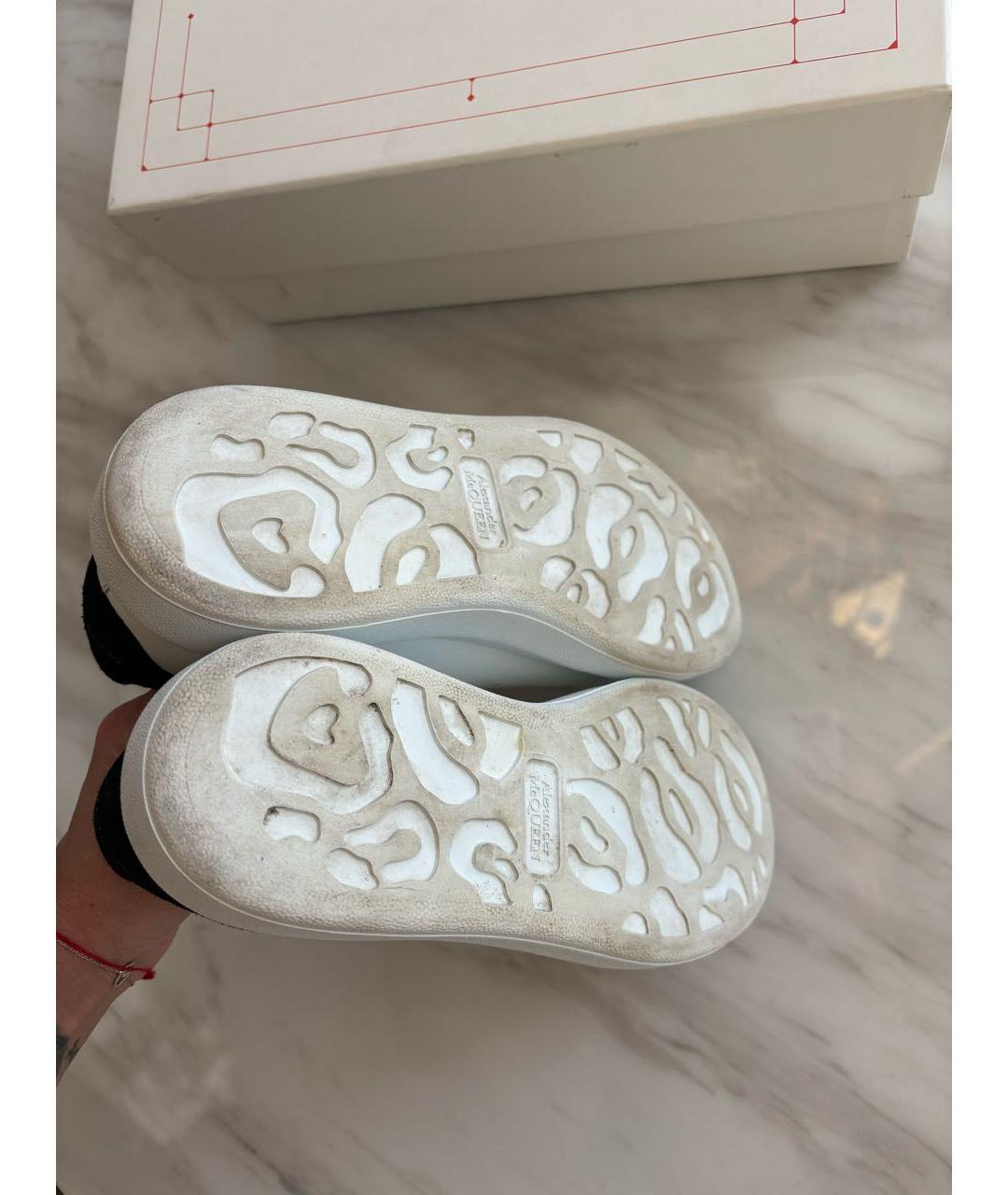ALEXANDER MCQUEEN Белые кожаные кеды, фото 5