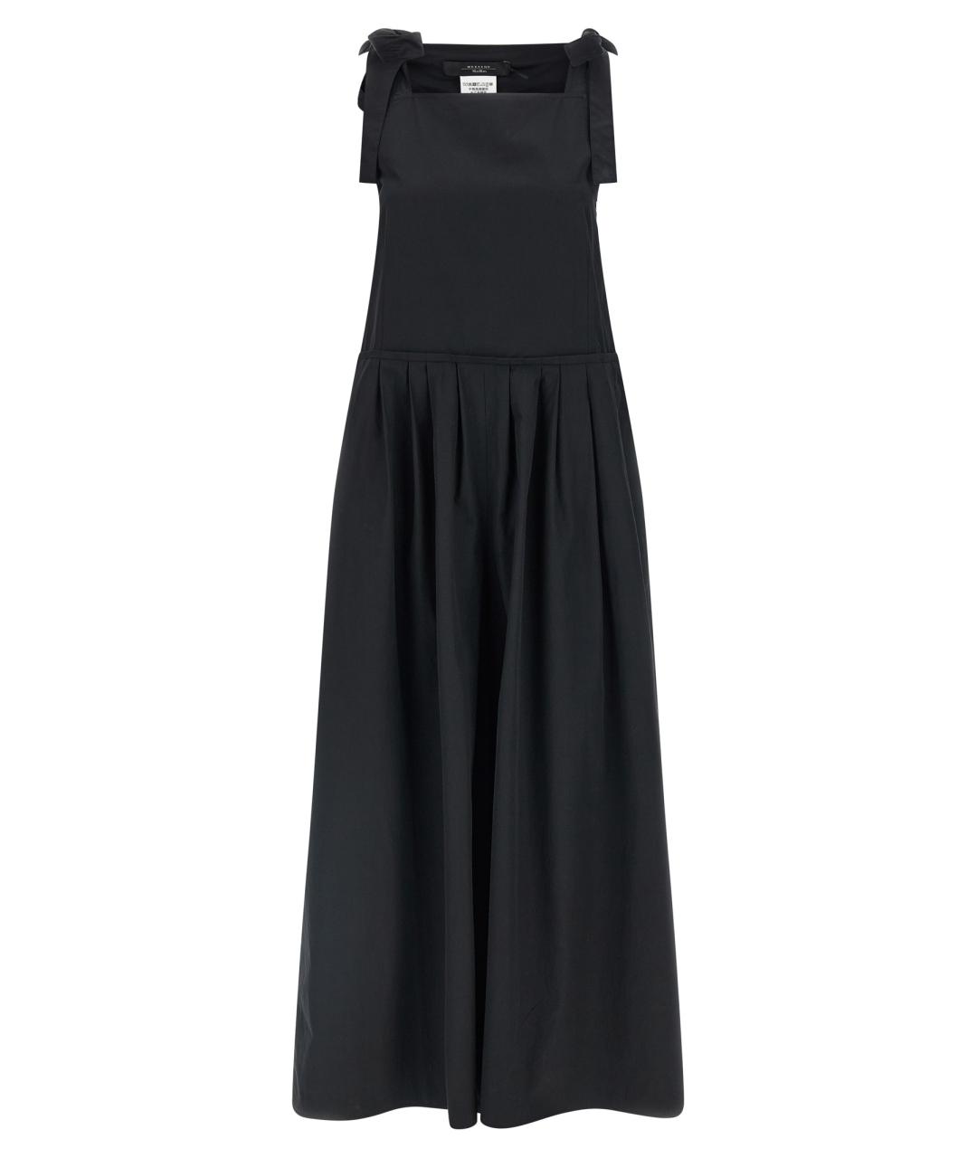 WEEKEND MAX MARA Черный хлопковый комбинезон, фото 1