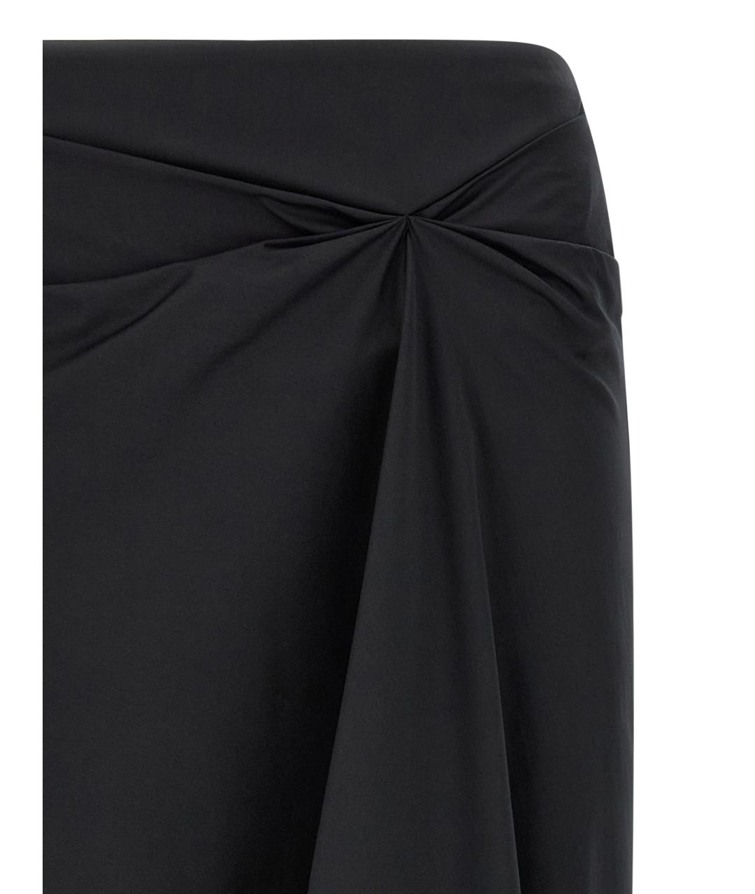 MAX MARA Черная хлопковая юбка миди, фото 3