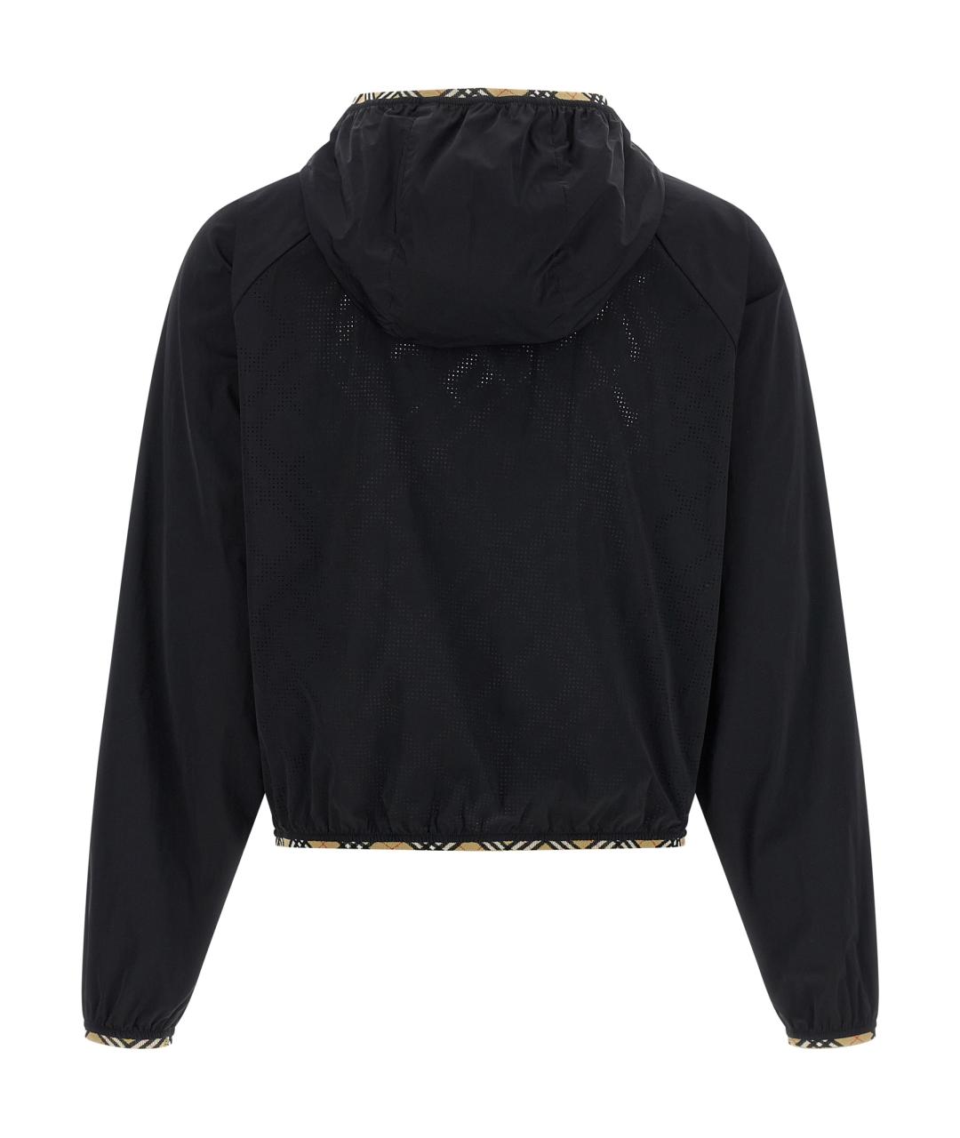 BURBERRY Черная полиамидовая куртка, фото 2