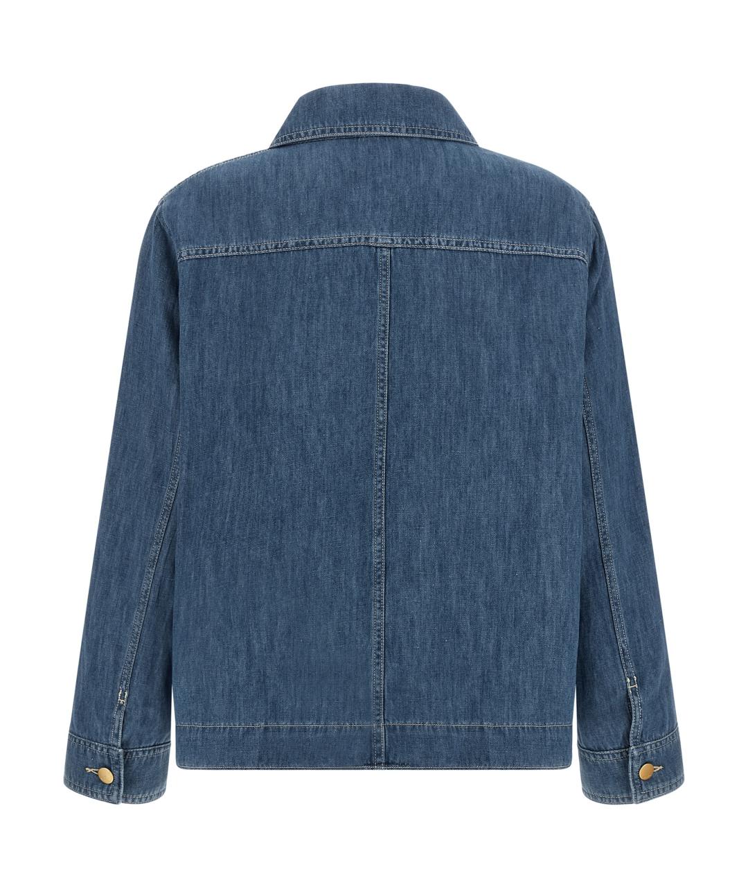 'S MAX MARA Синяя деним рубашка, фото 2