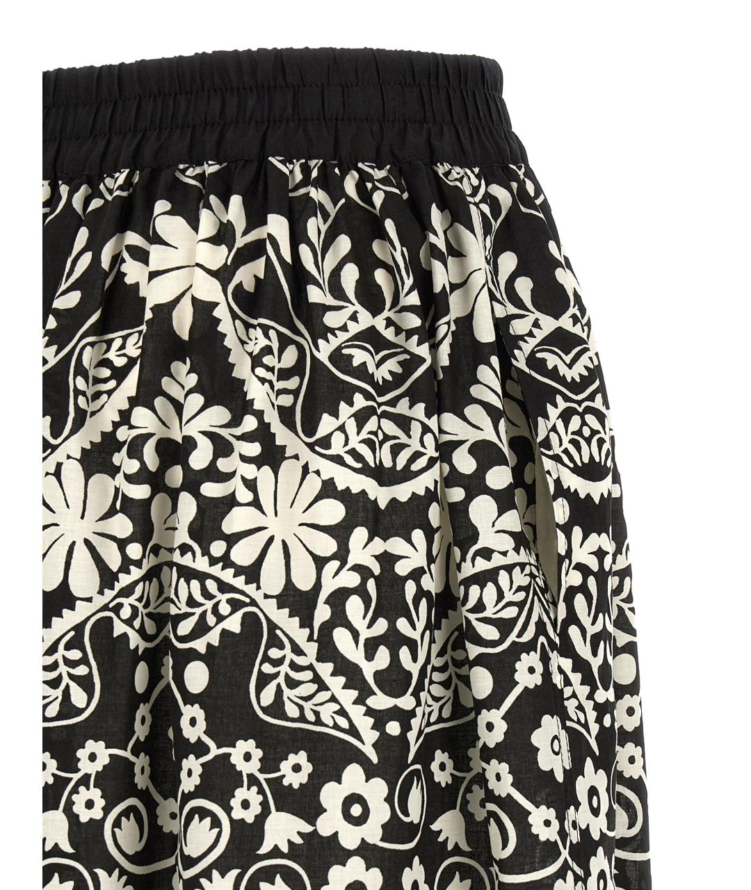 WEEKEND MAX MARA Мульти хлопковые брюки широкие, фото 4