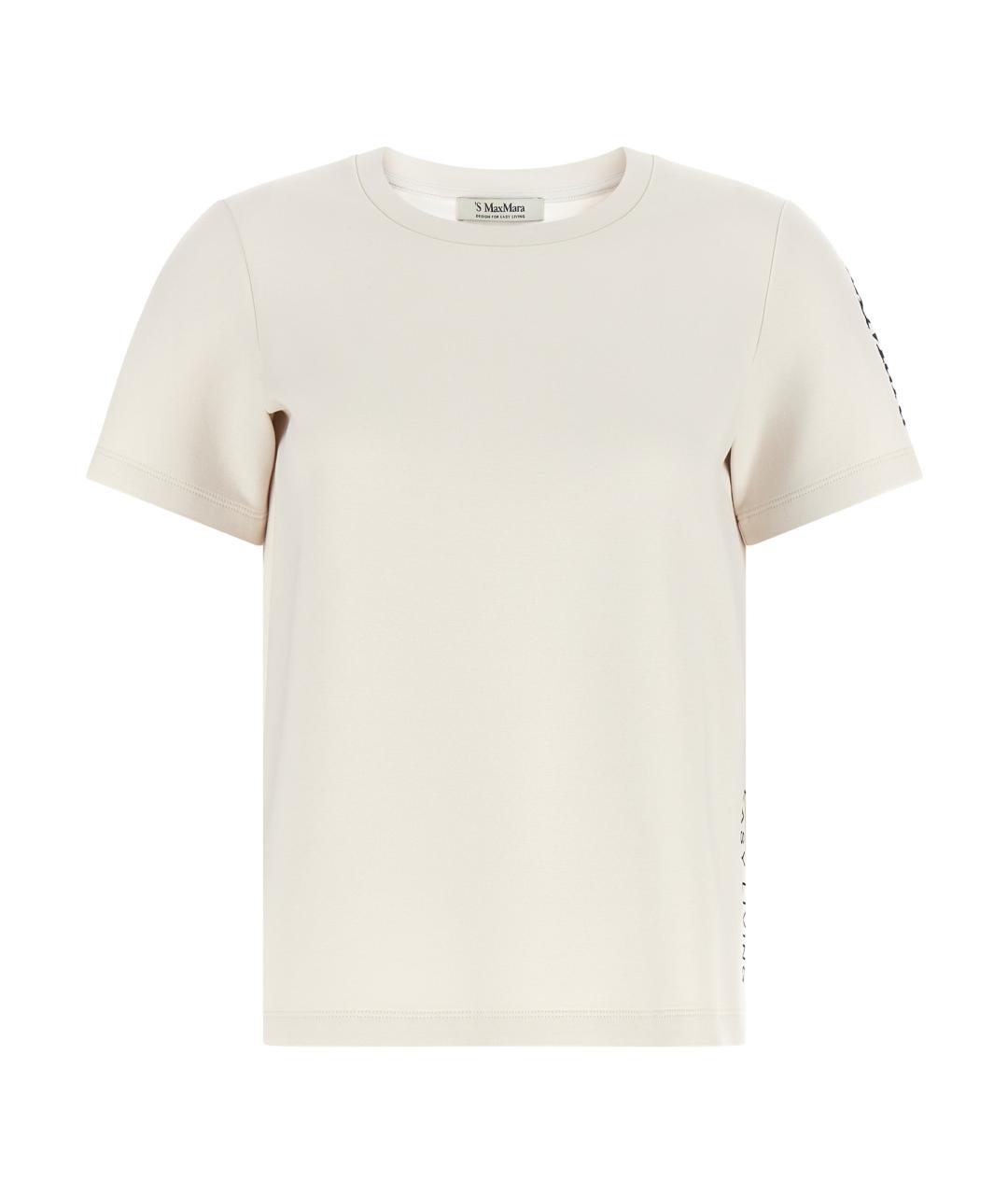 'S MAX MARA Бежевая хлопковая футболка, фото 1