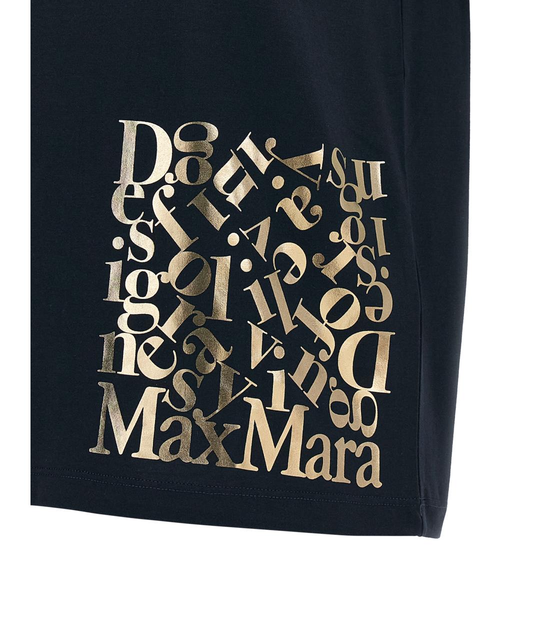 'S MAX MARA Синяя хлопковая футболка, фото 4