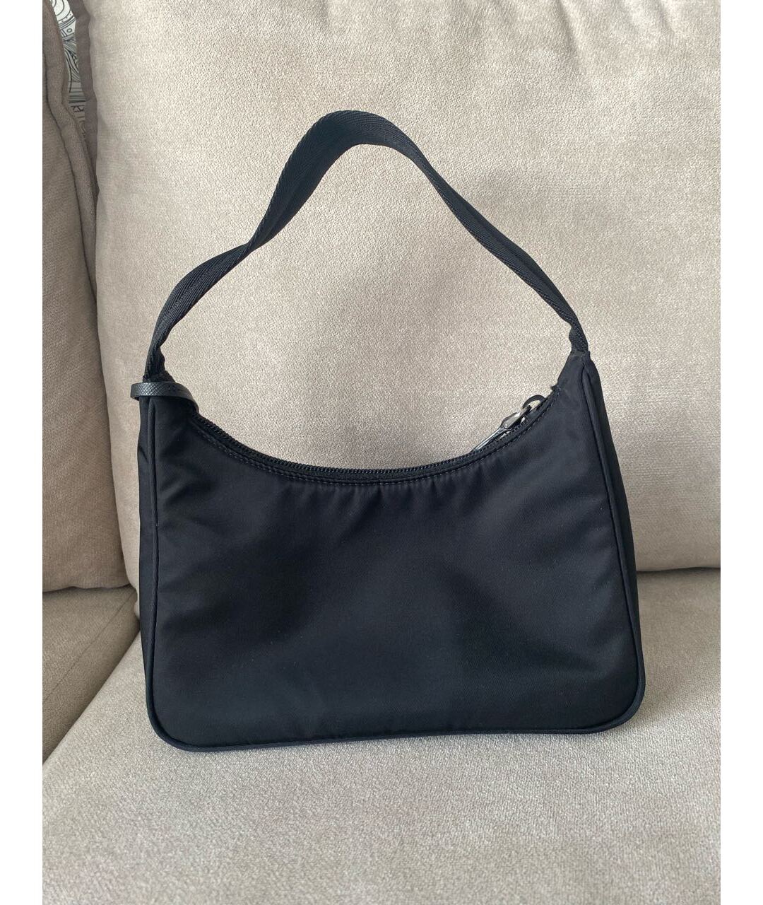 PRADA Черная синтетическая сумка тоут, фото 3