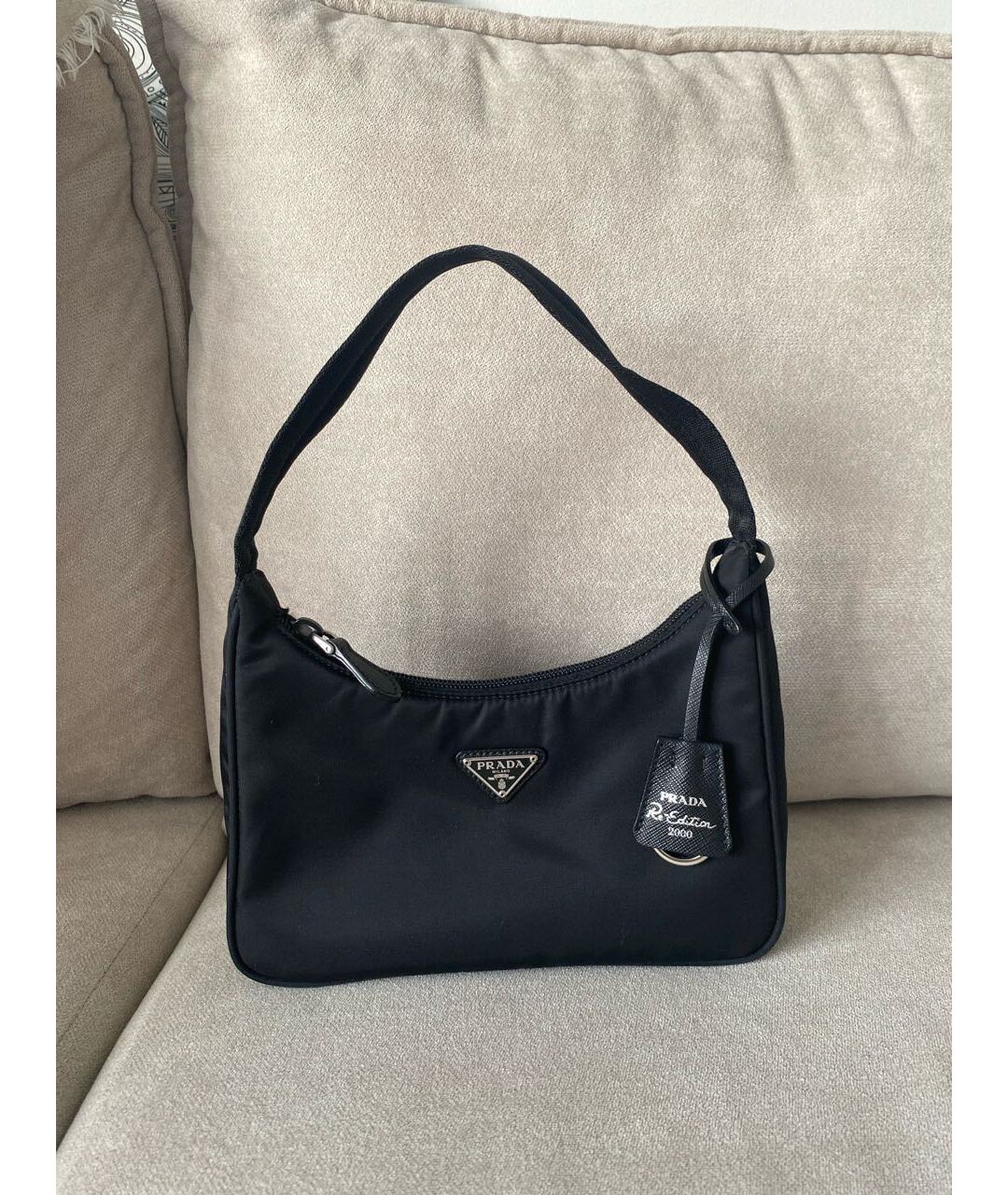 PRADA Черная синтетическая сумка тоут, фото 8
