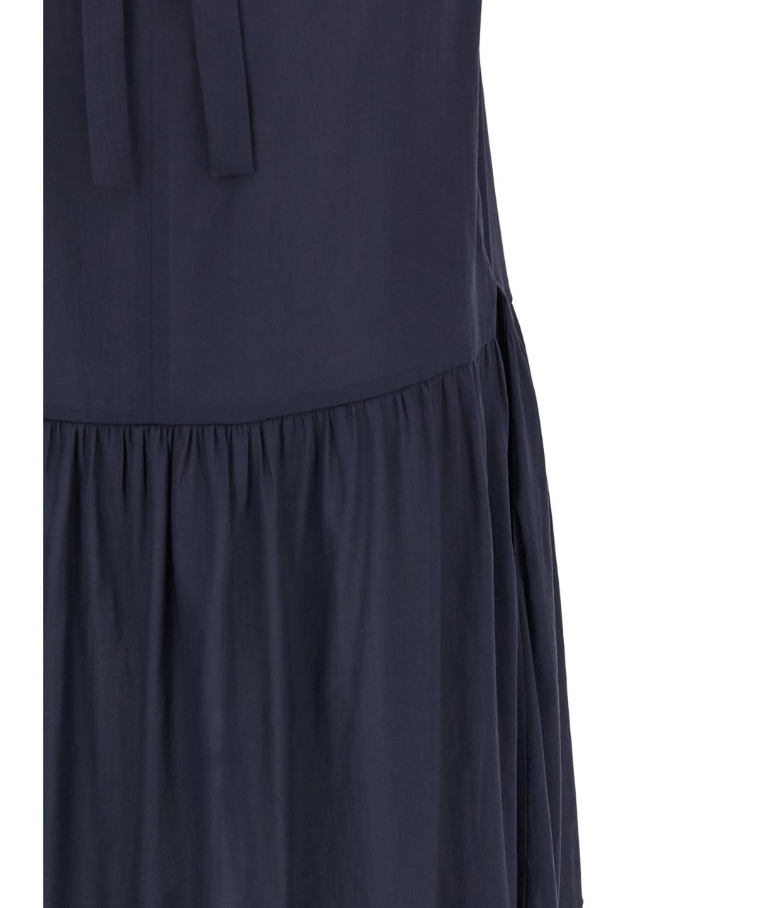 WEEKEND MAX MARA Синее ацетатное повседневное платье, фото 4