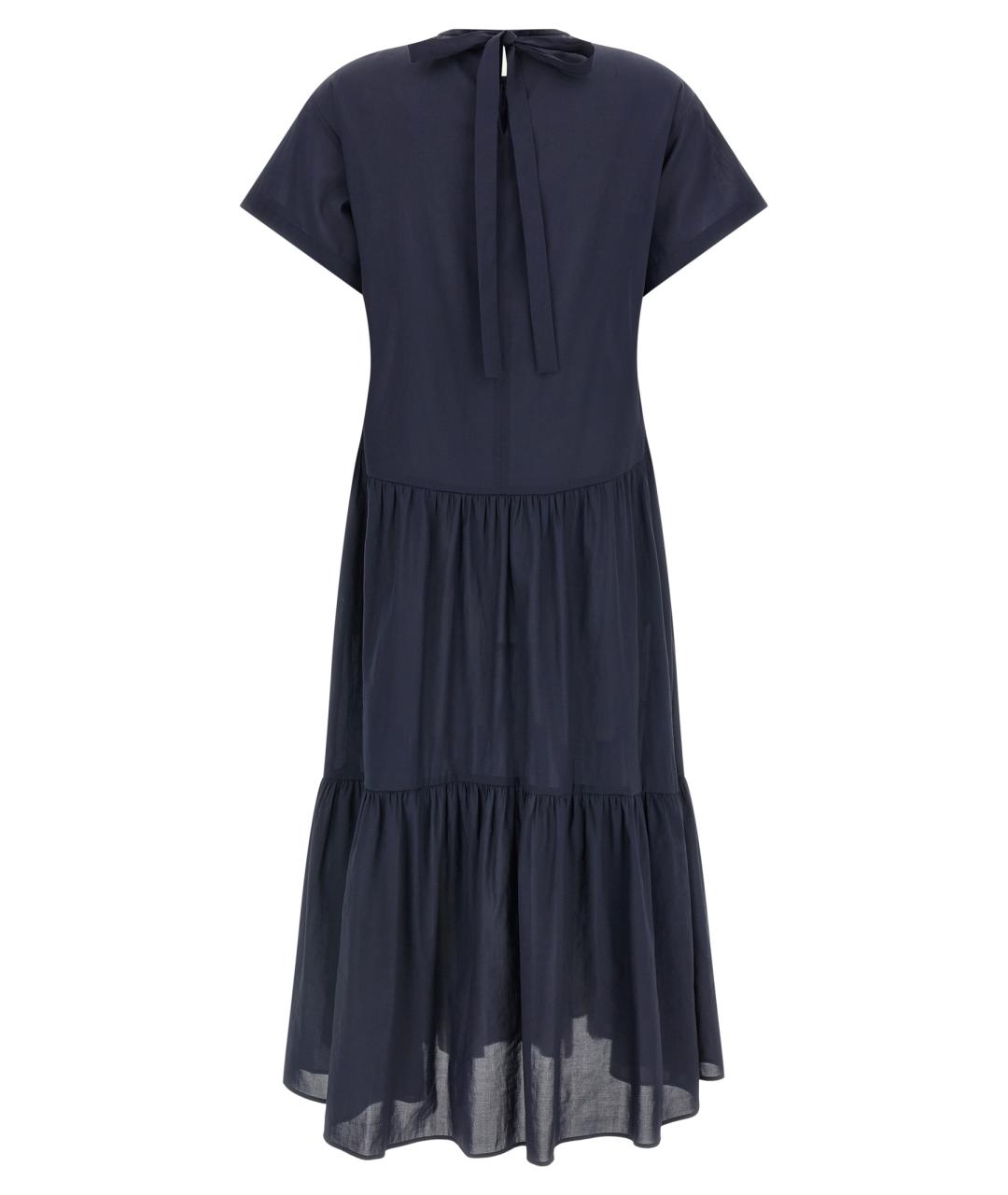 WEEKEND MAX MARA Синее ацетатное повседневное платье, фото 2