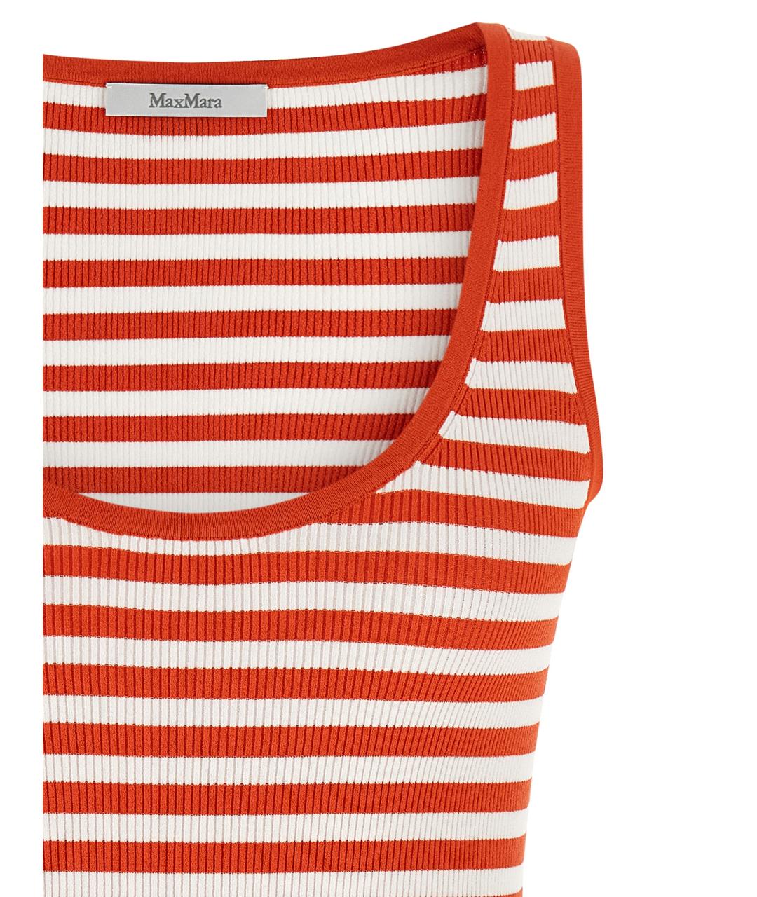 MAX MARA Красная вискозная майка, фото 3