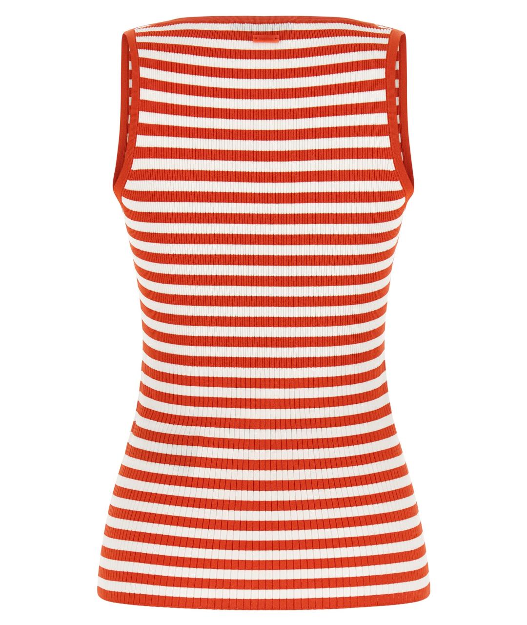 MAX MARA Красная вискозная майка, фото 2