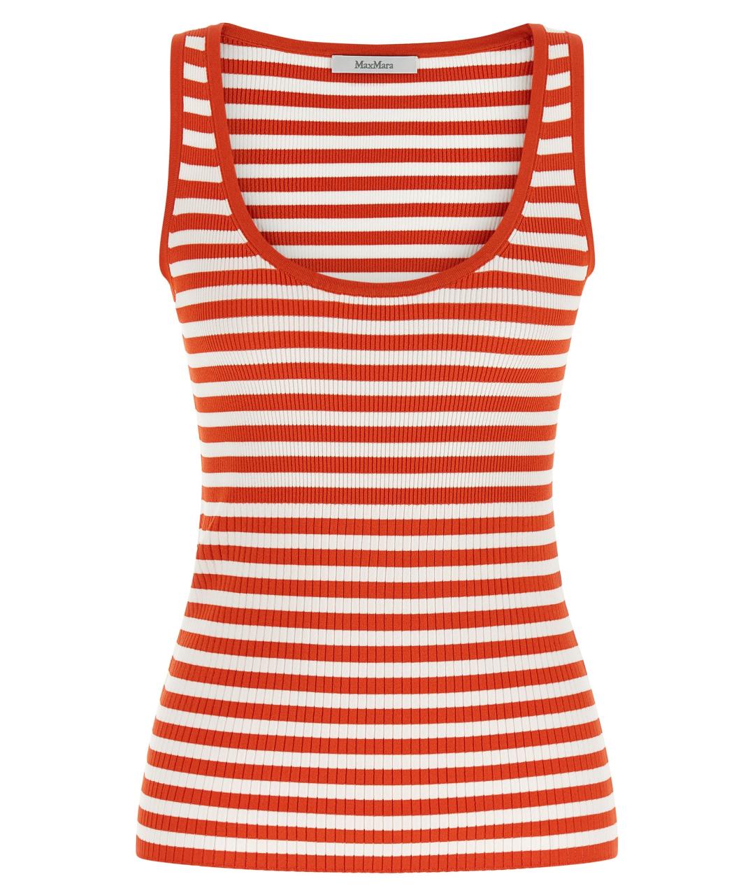 MAX MARA Красная вискозная майка, фото 1