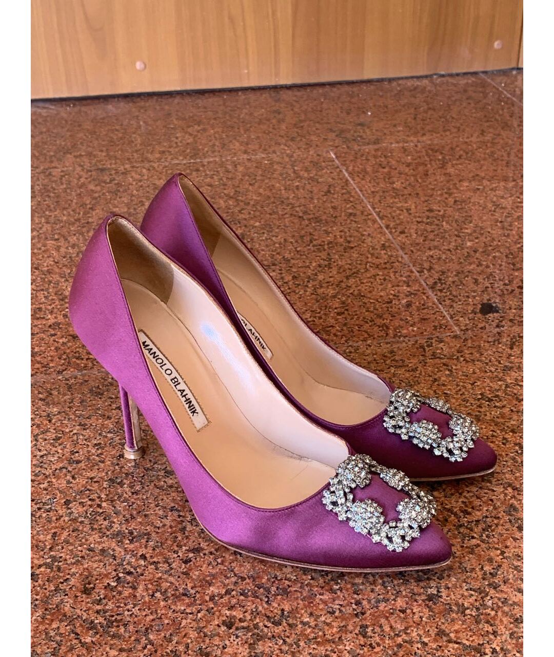 MANOLO BLAHNIK Фиолетовые кожаные туфли, фото 5
