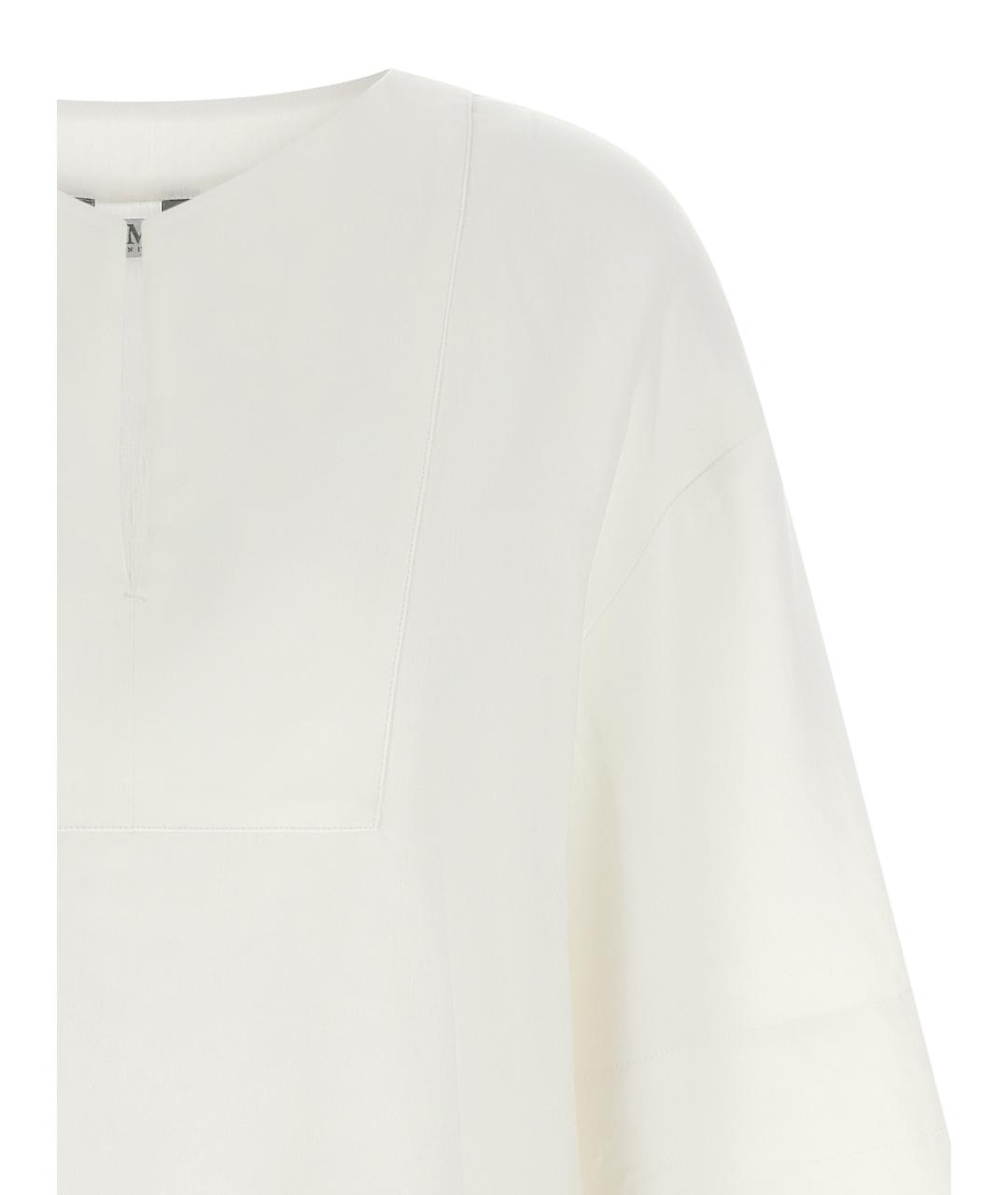MAX MARA Белая льняная блузы, фото 3