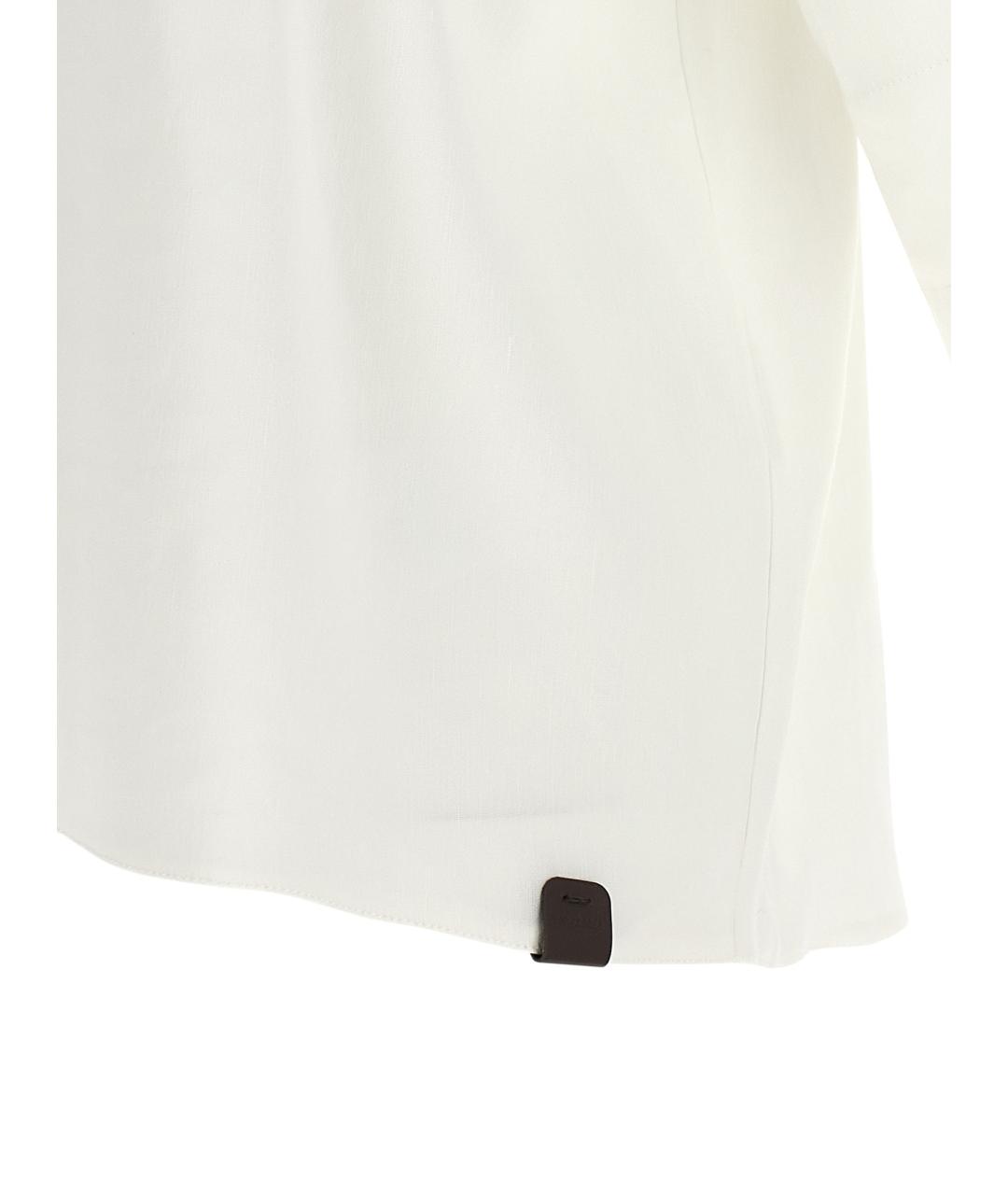 MAX MARA Белая льняная блузы, фото 4