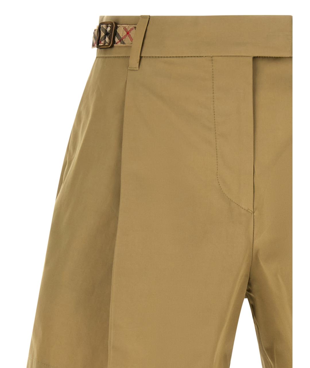 BURBERRY Зеленые хлопковые шорты, фото 3