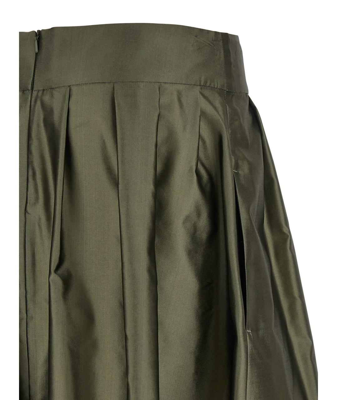 'S MAX MARA Зеленая полиэстеровая юбка миди, фото 4