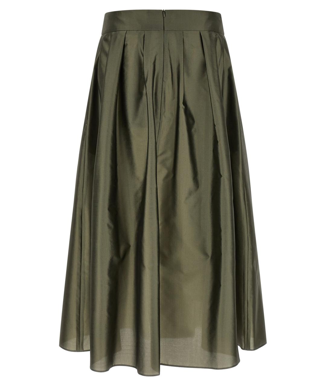 'S MAX MARA Зеленая полиэстеровая юбка миди, фото 2