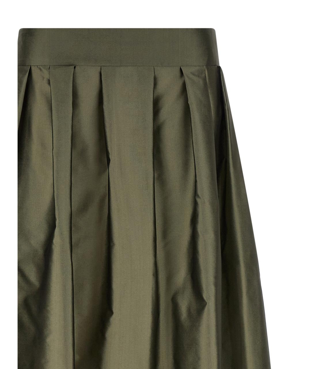 'S MAX MARA Зеленая полиэстеровая юбка миди, фото 3
