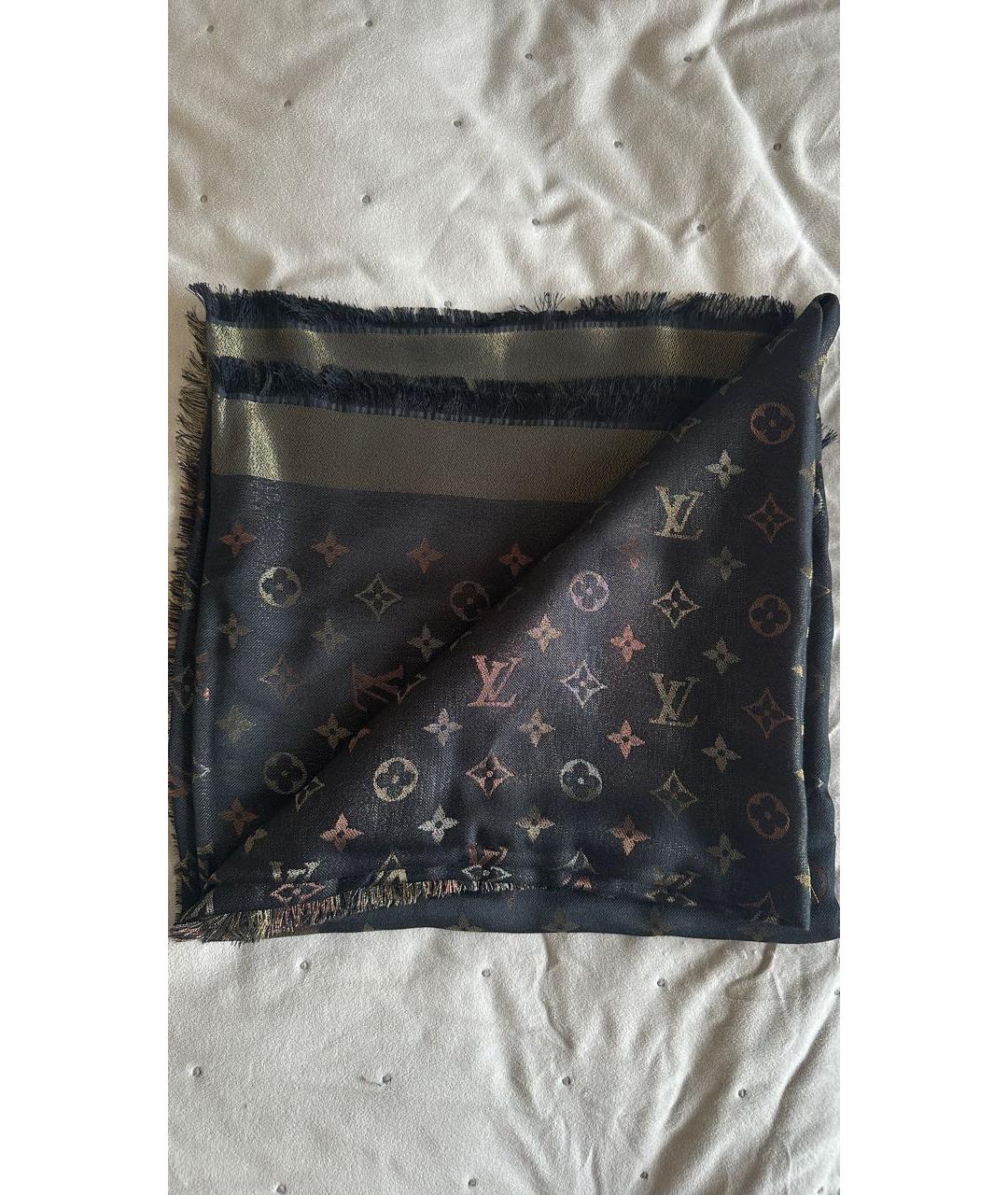 LOUIS VUITTON Коричневый платок, фото 6