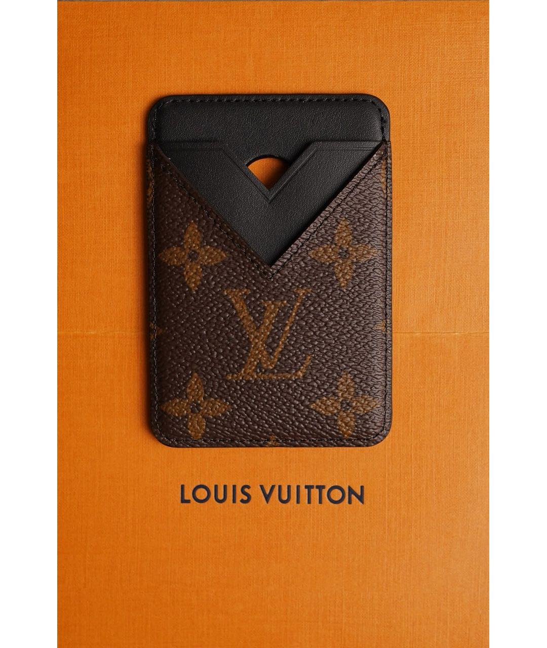 LOUIS VUITTON Коричневый кардхолдер, фото 3